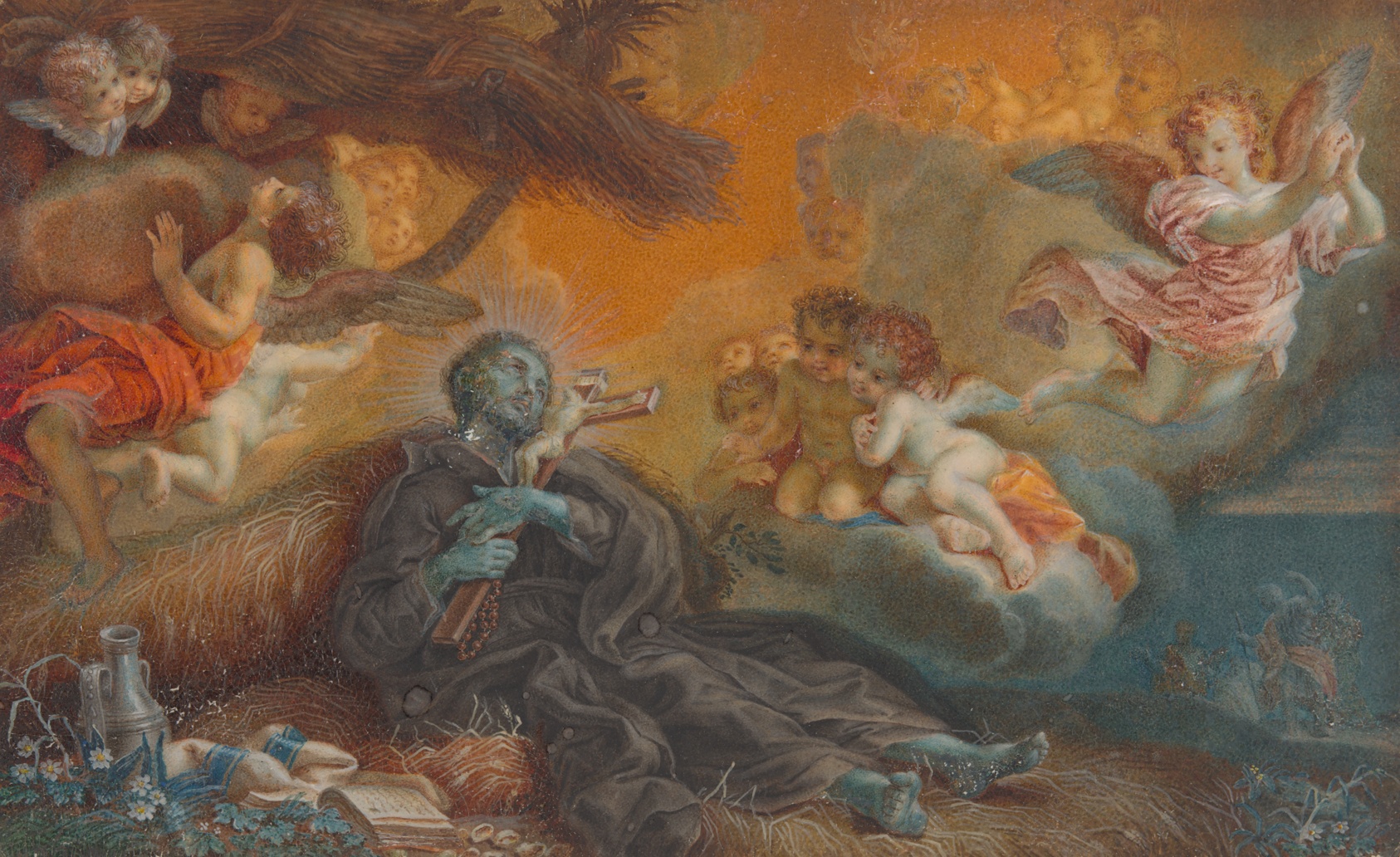 A work made of oil on vellum.
