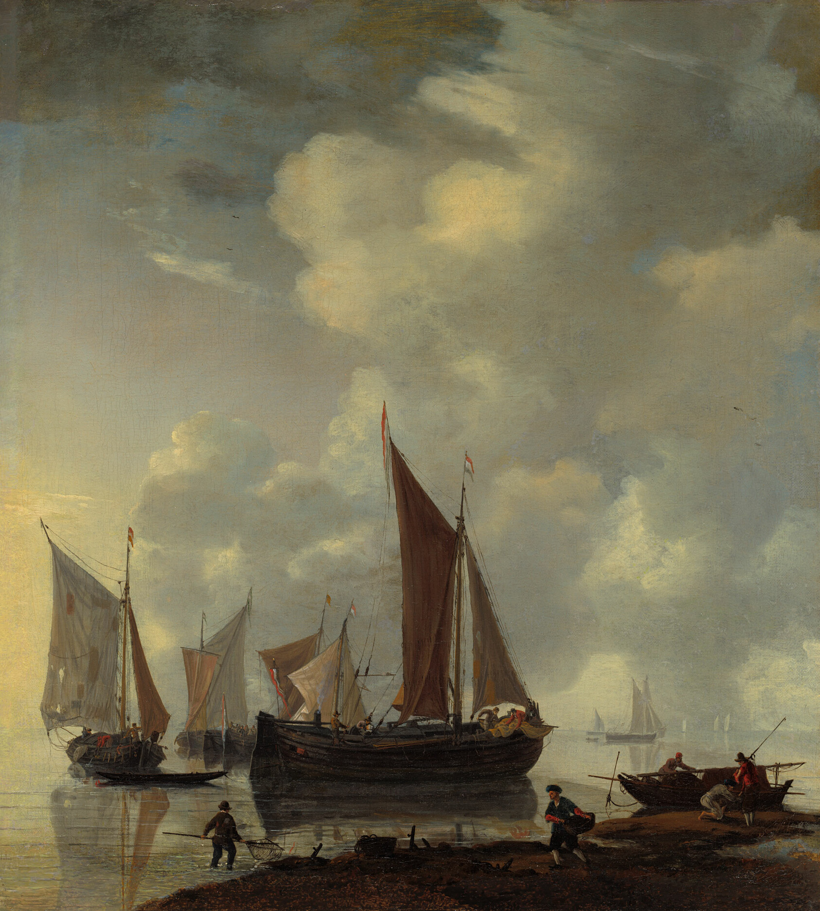 A work made of oil on canvas.