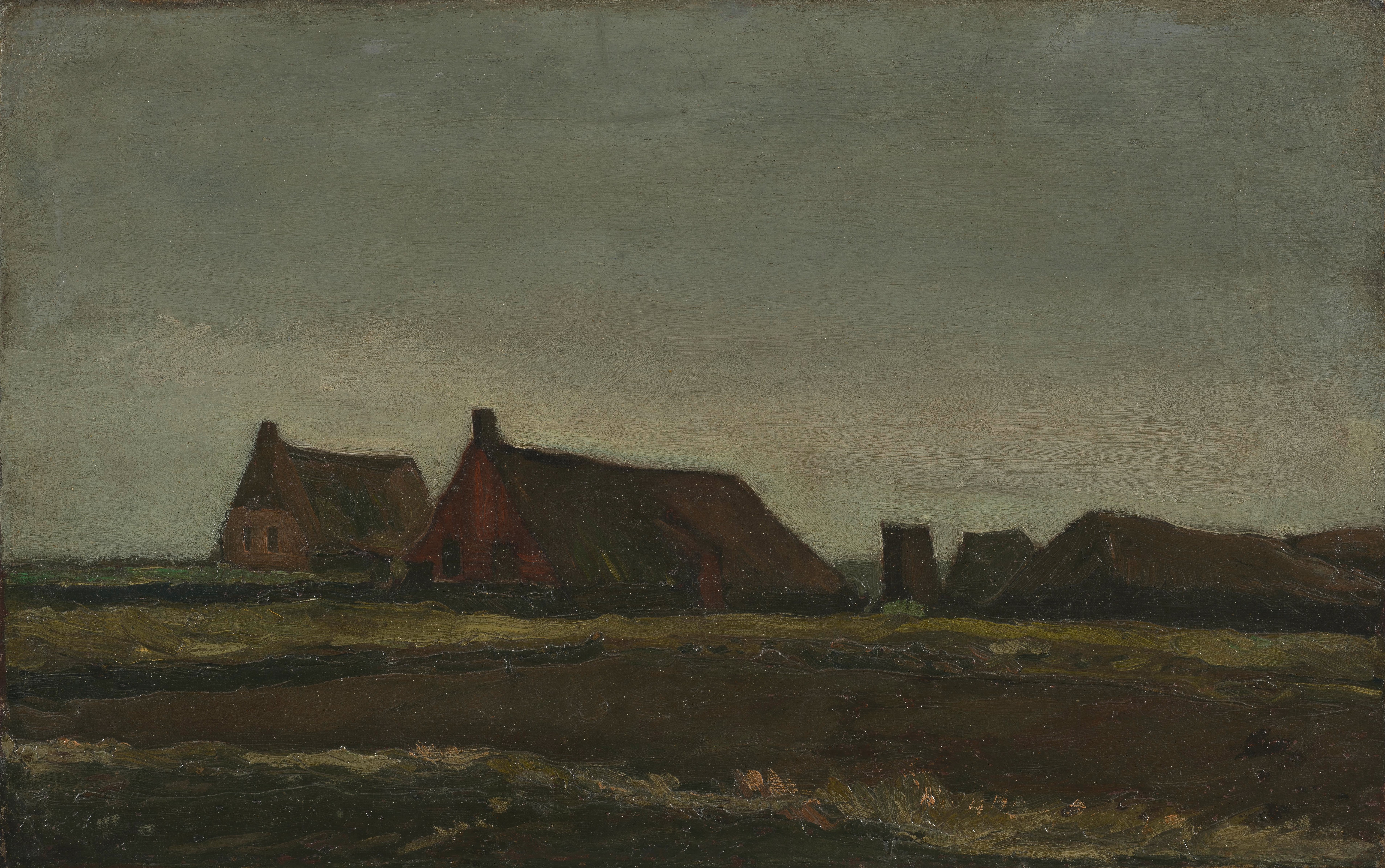 Cottages, 1883, by Vincent van Gogh