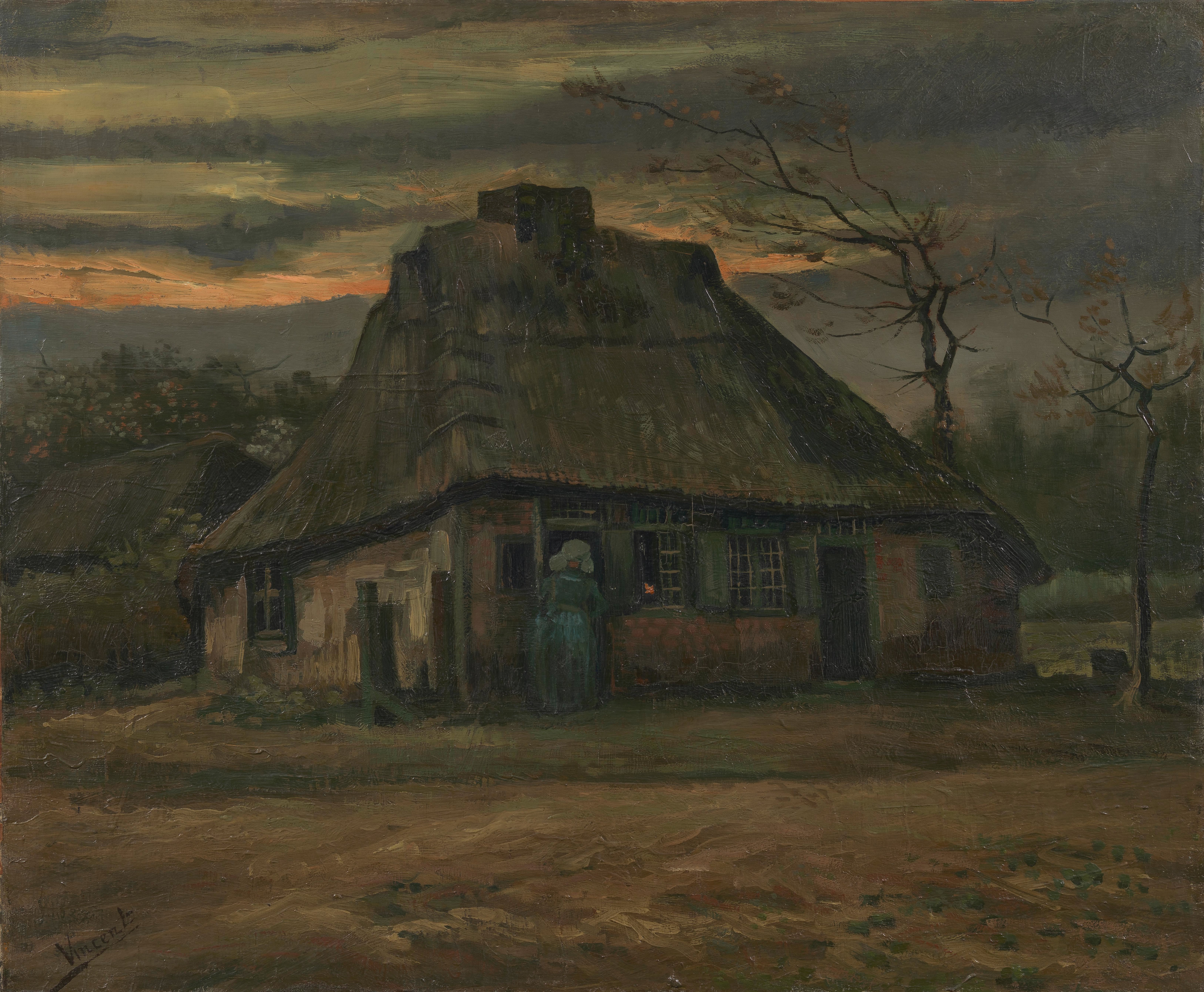The Cottage, 1885, by Vincent van Gogh