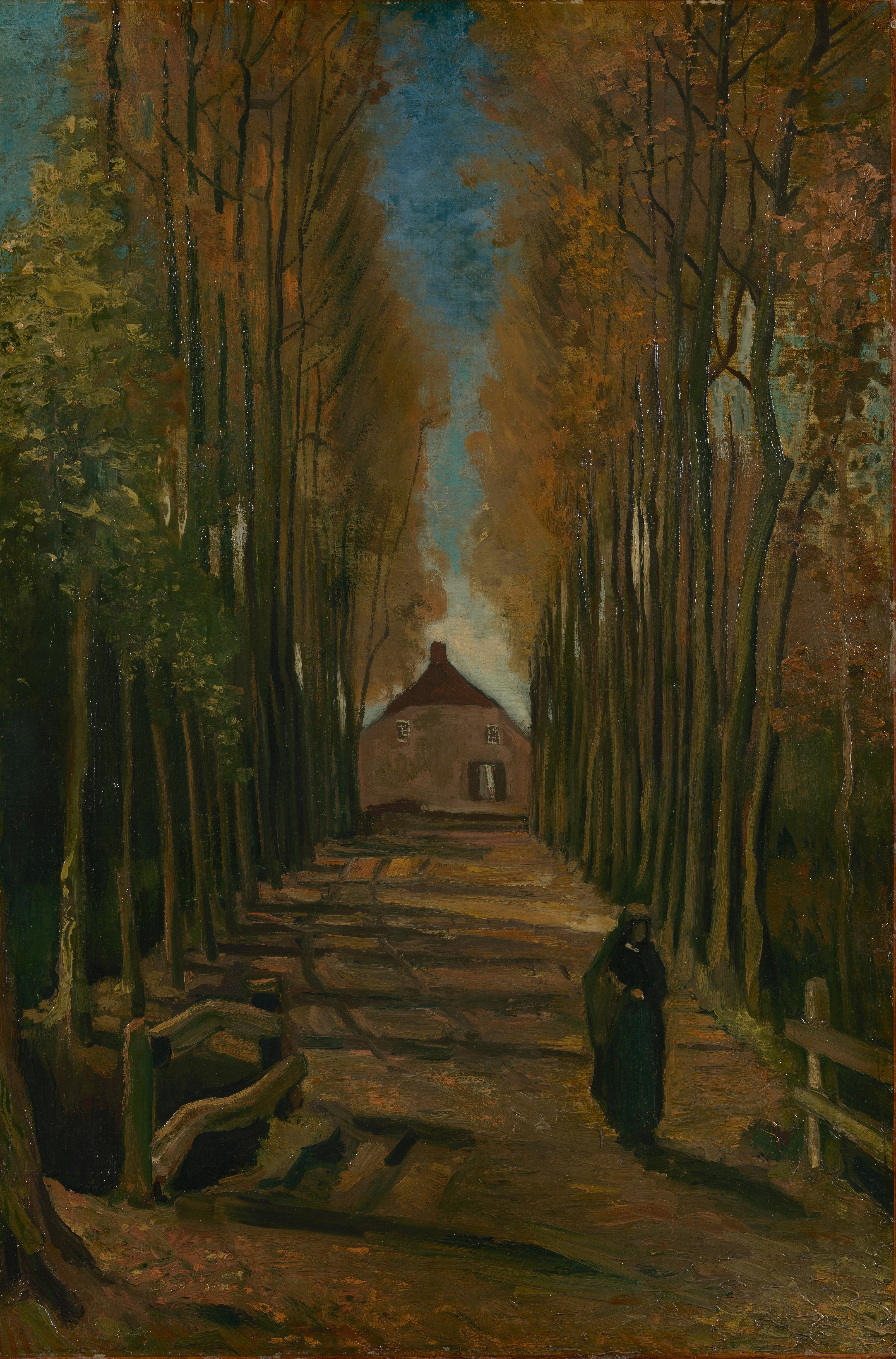 Avenue of Poplars in Autumn, 1884, by Vincent van Gogh