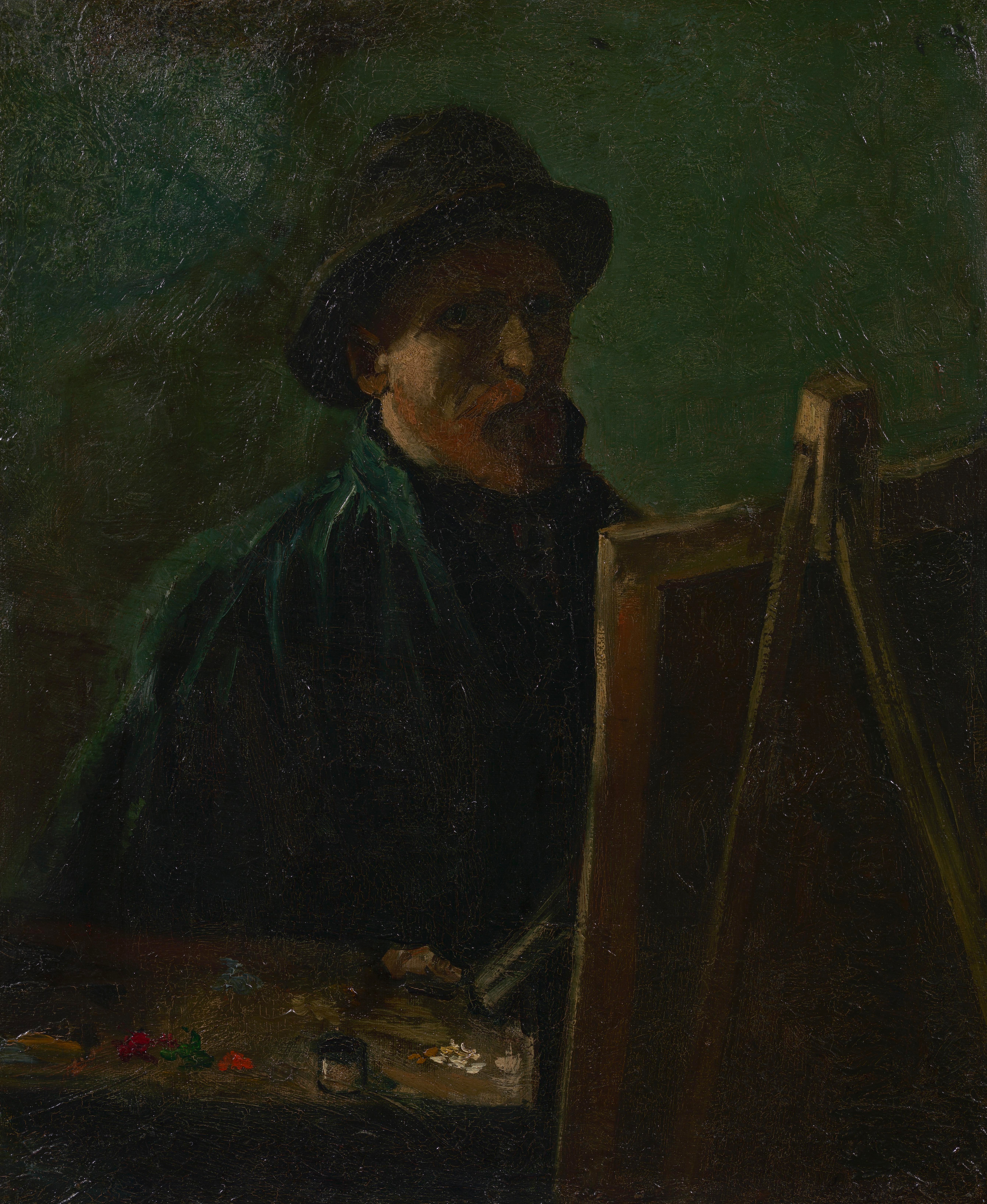 Self-Portrait as a Painter, 1886, by Vincent van Gogh