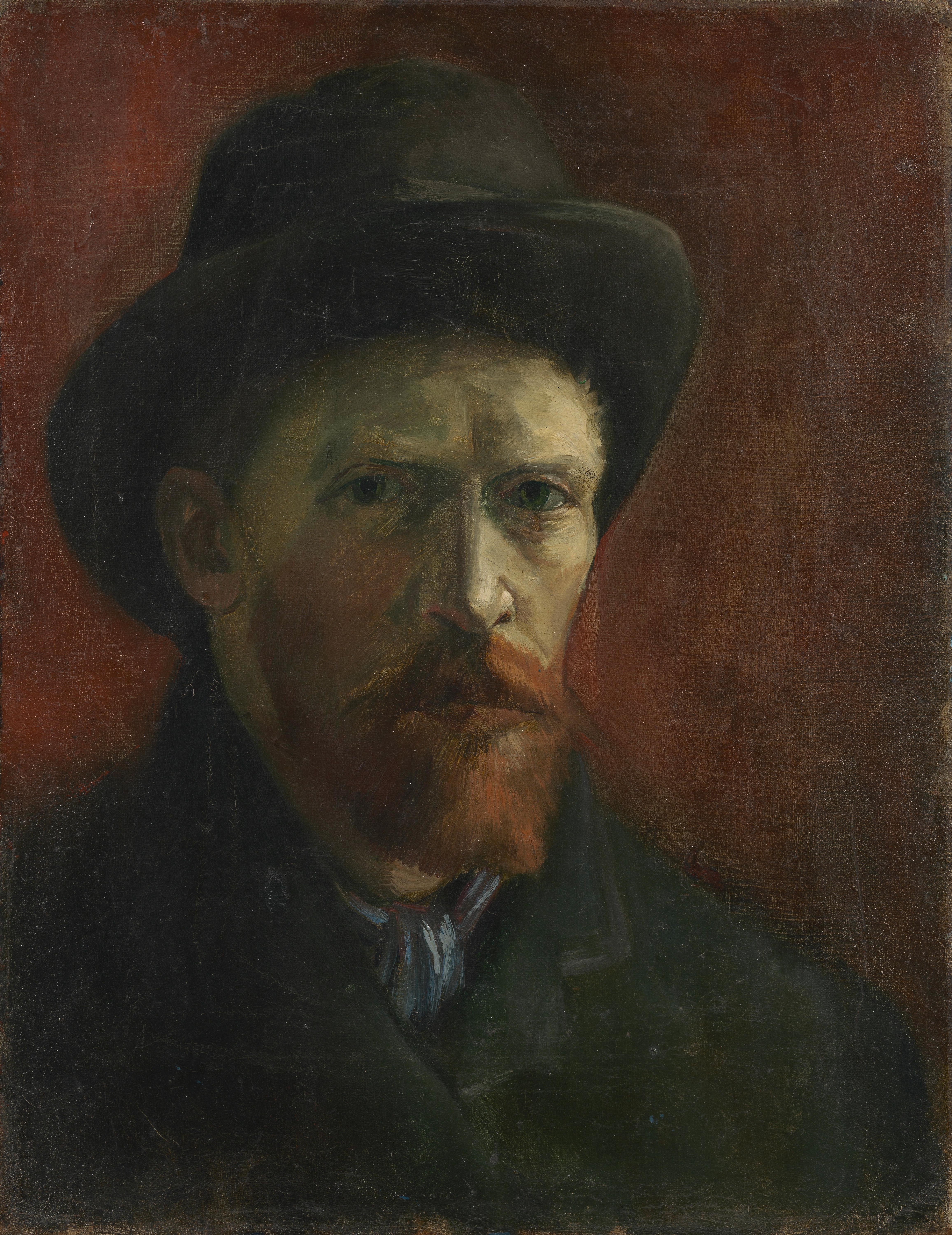 Self-Portrait with Felt Hat, 1886-12, by Vincent van Gogh