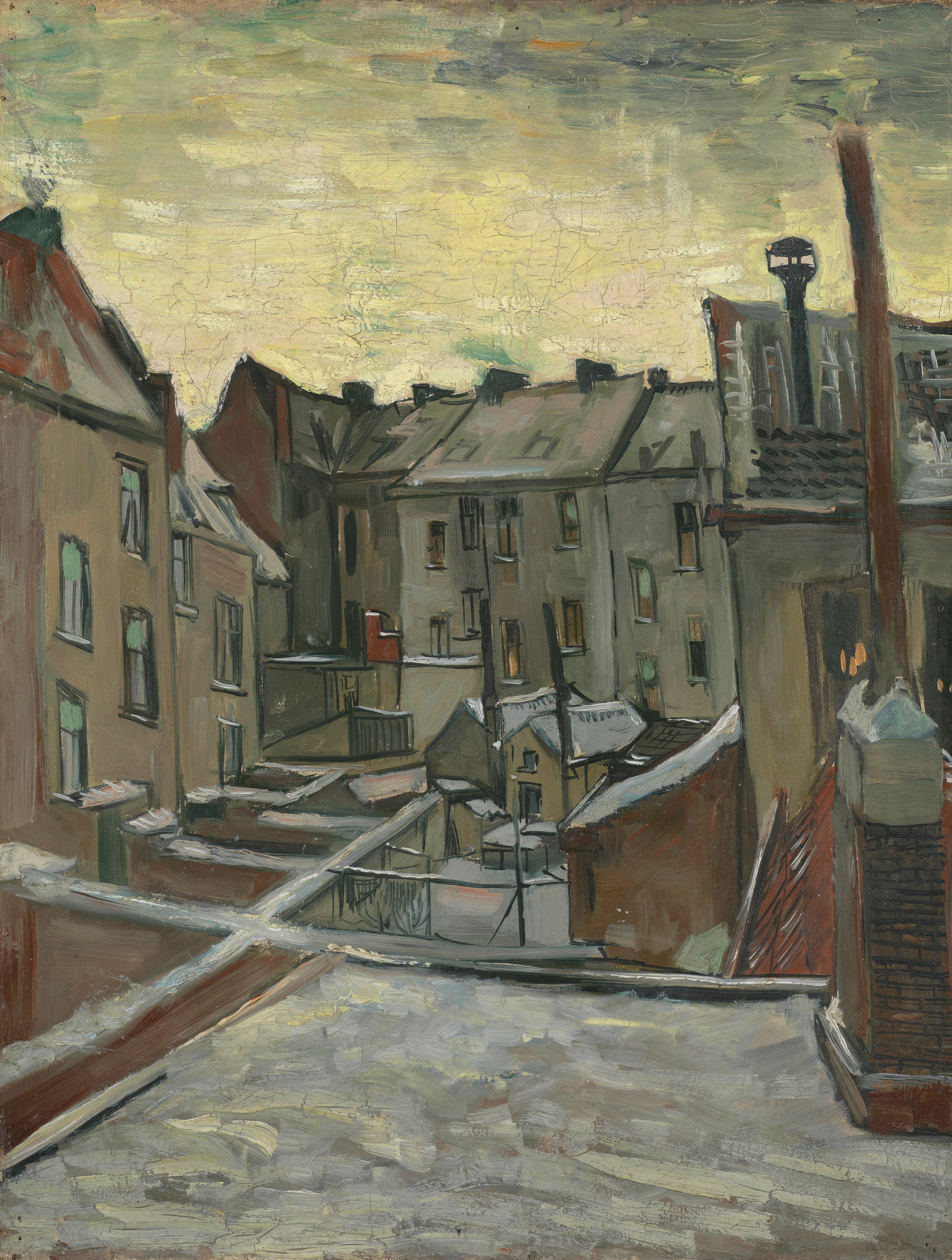 Houses Seen from the Back, 1885-12, by Vincent van Gogh