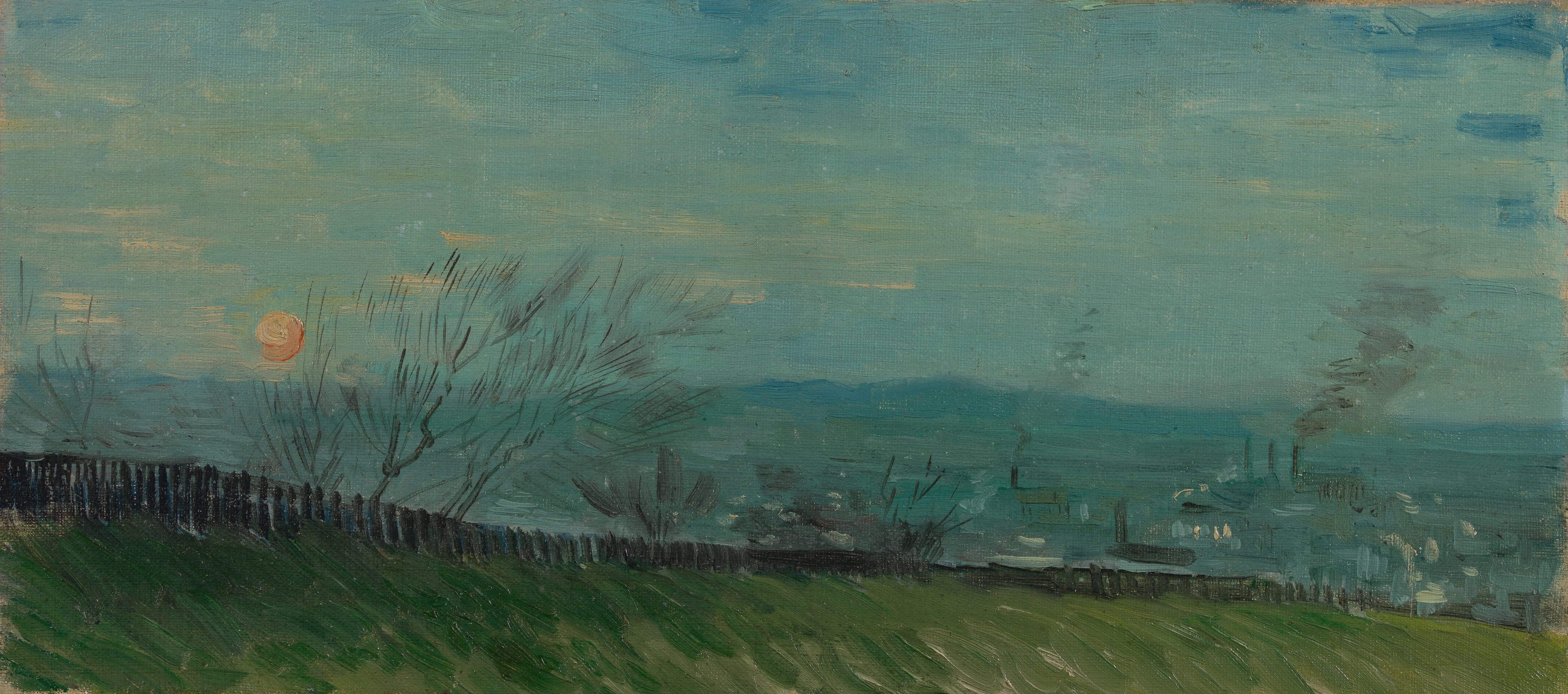 Sunset in Montmartre, 1887, by Vincent van Gogh