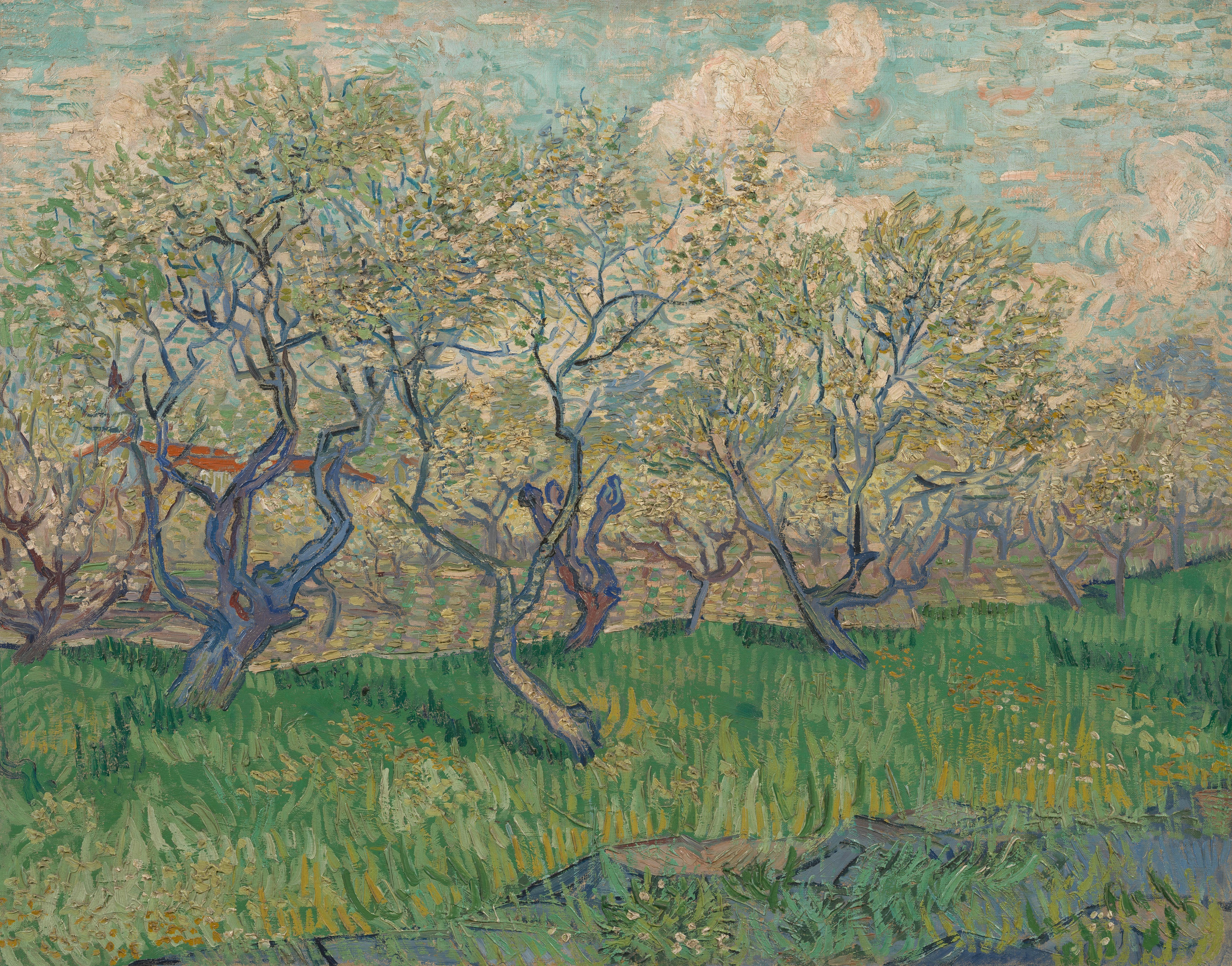 Orchard in Blossom, 1889, by Vincent van Gogh