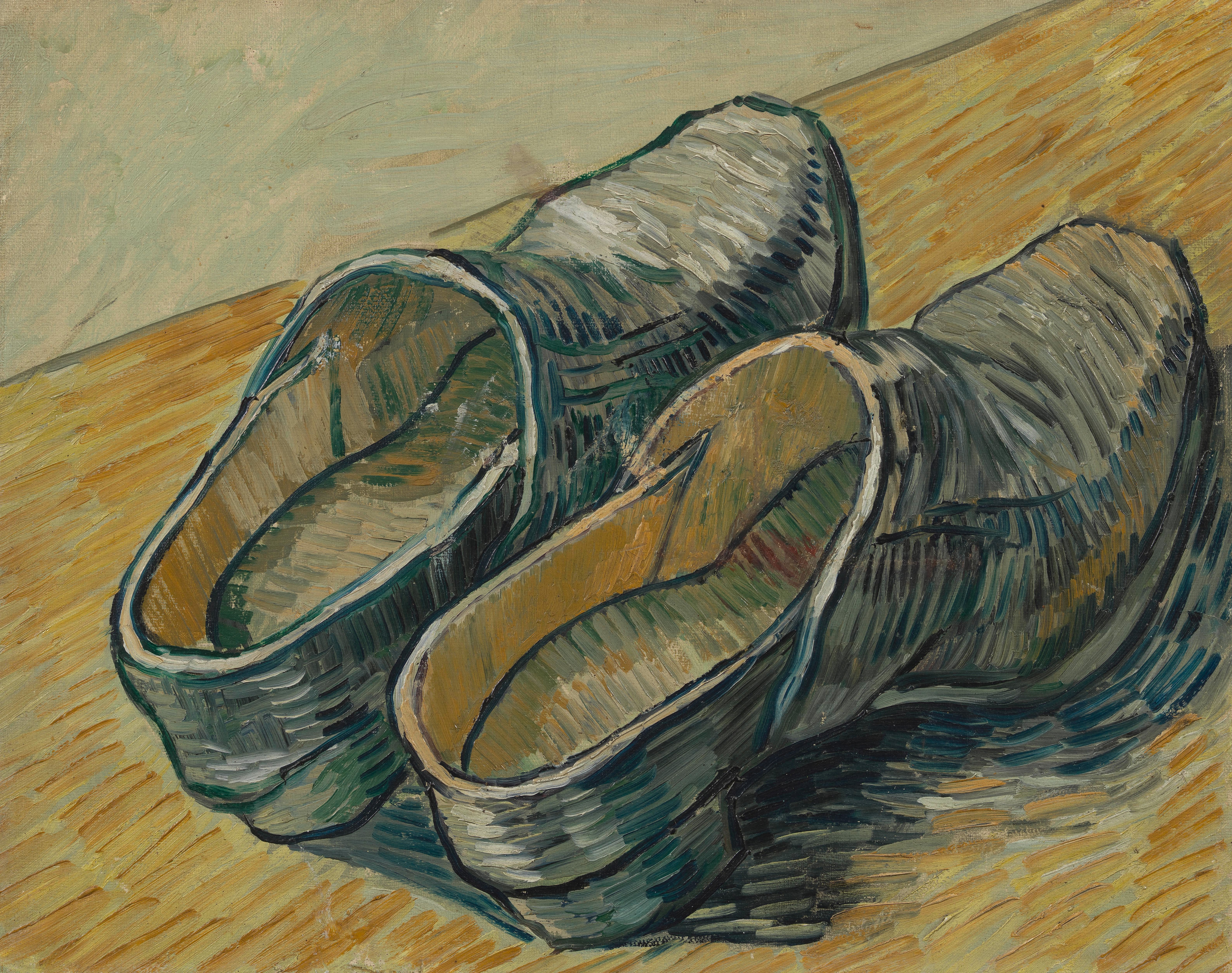 A Pair of Leather Clogs, 1889, by Vincent van Gogh