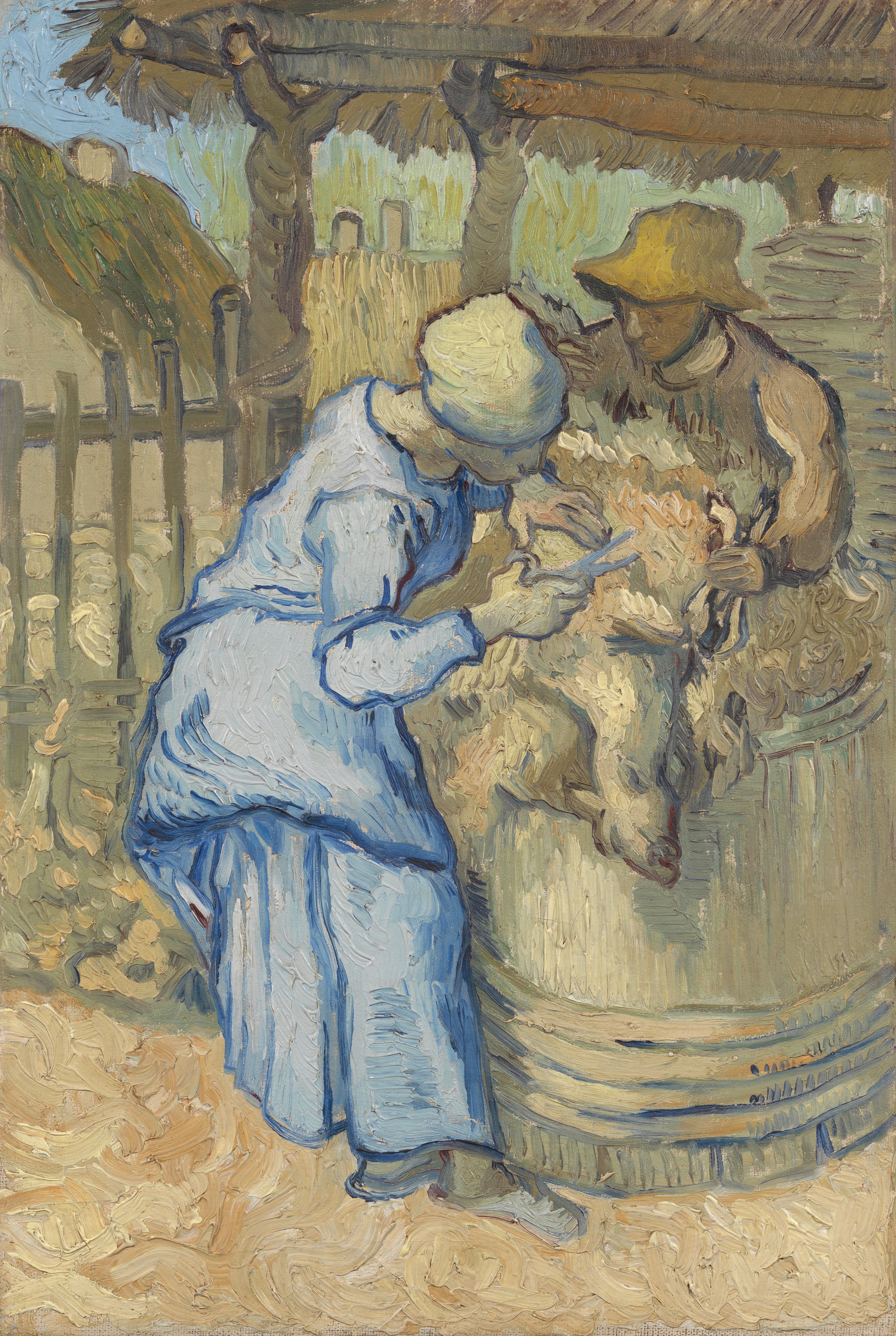 The Sheepshearer (after Millet), 1889, by Vincent van Gogh