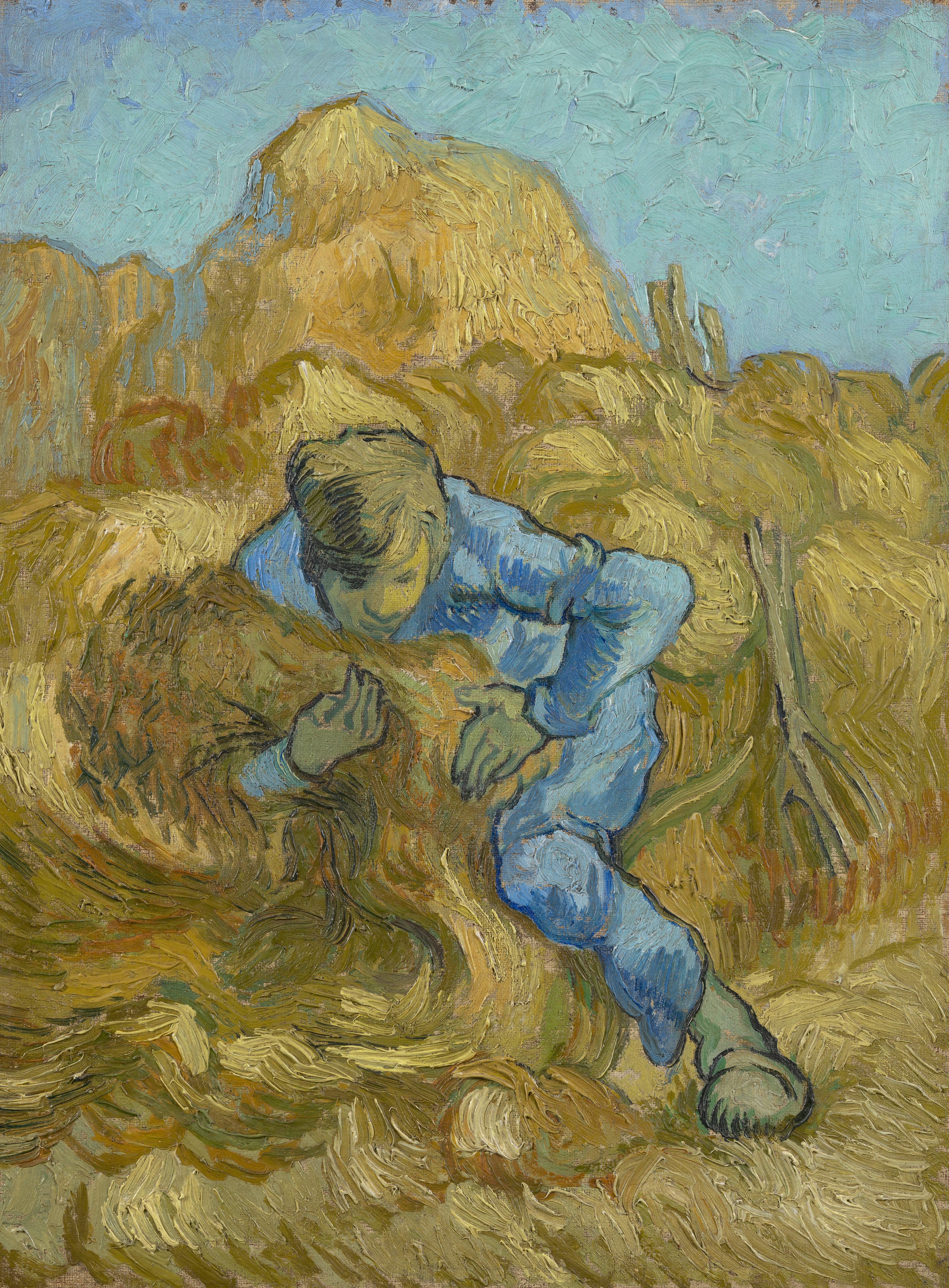 The Sheaf-Binder (after Millet), 1889, by Vincent van Gogh