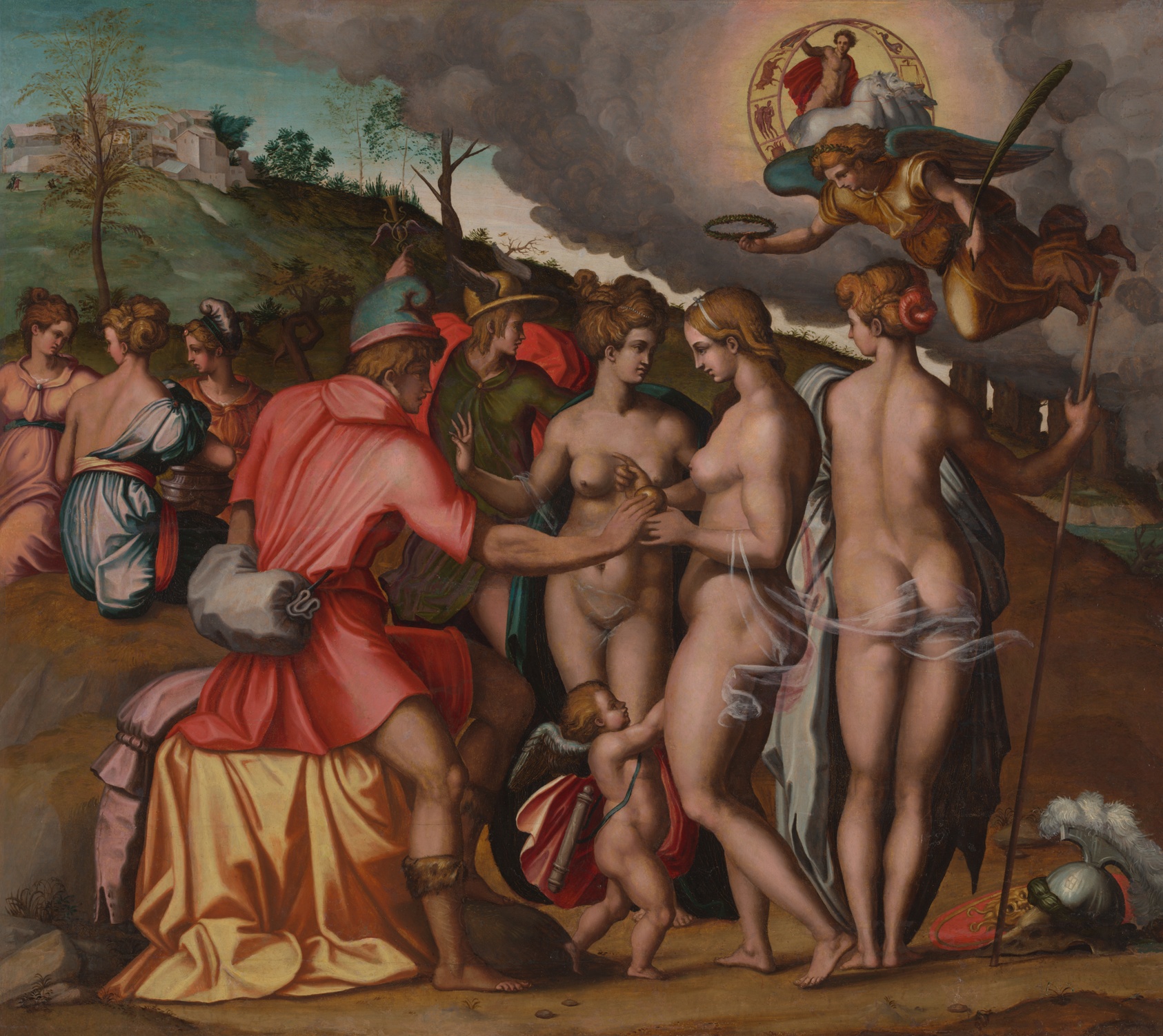 A work made of oil on panel, transferred to honeycomb support.