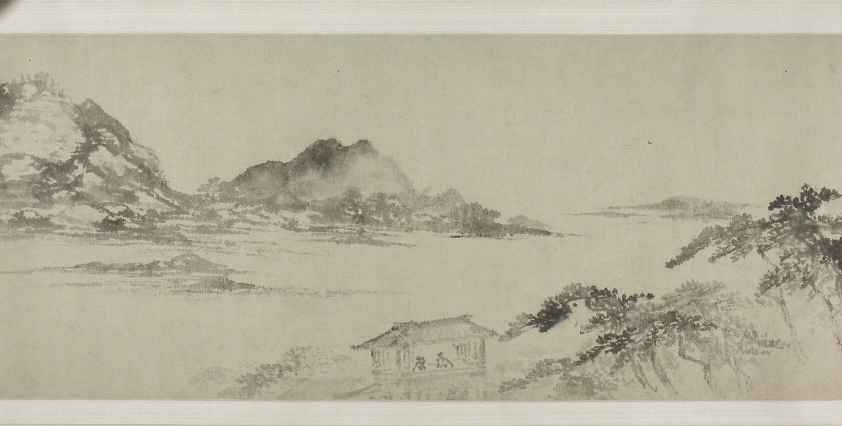 A work made of handscroll; ink on paper.