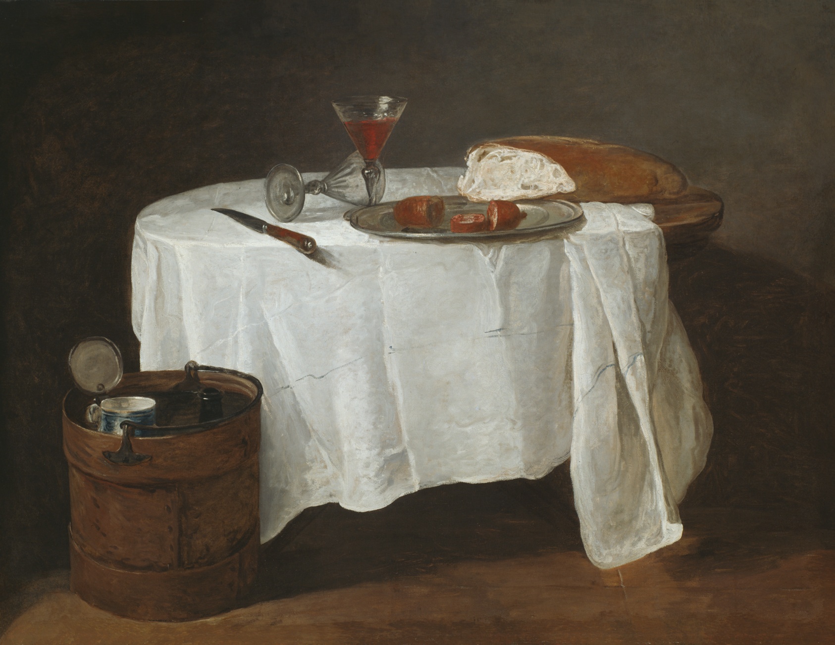 A work made of oil on canvas.