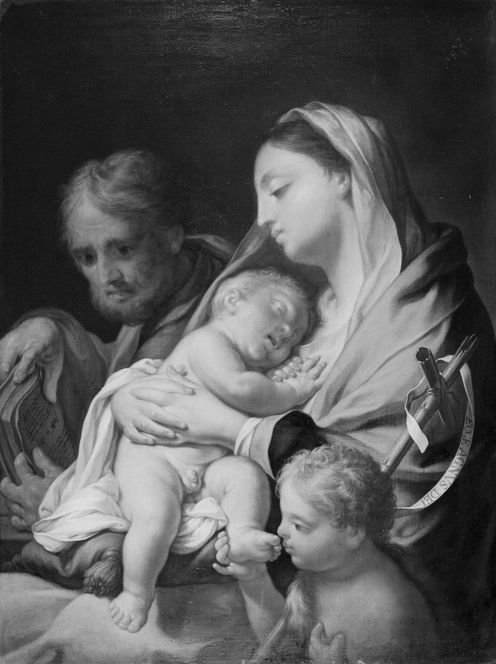 A work made of oil on canvas.