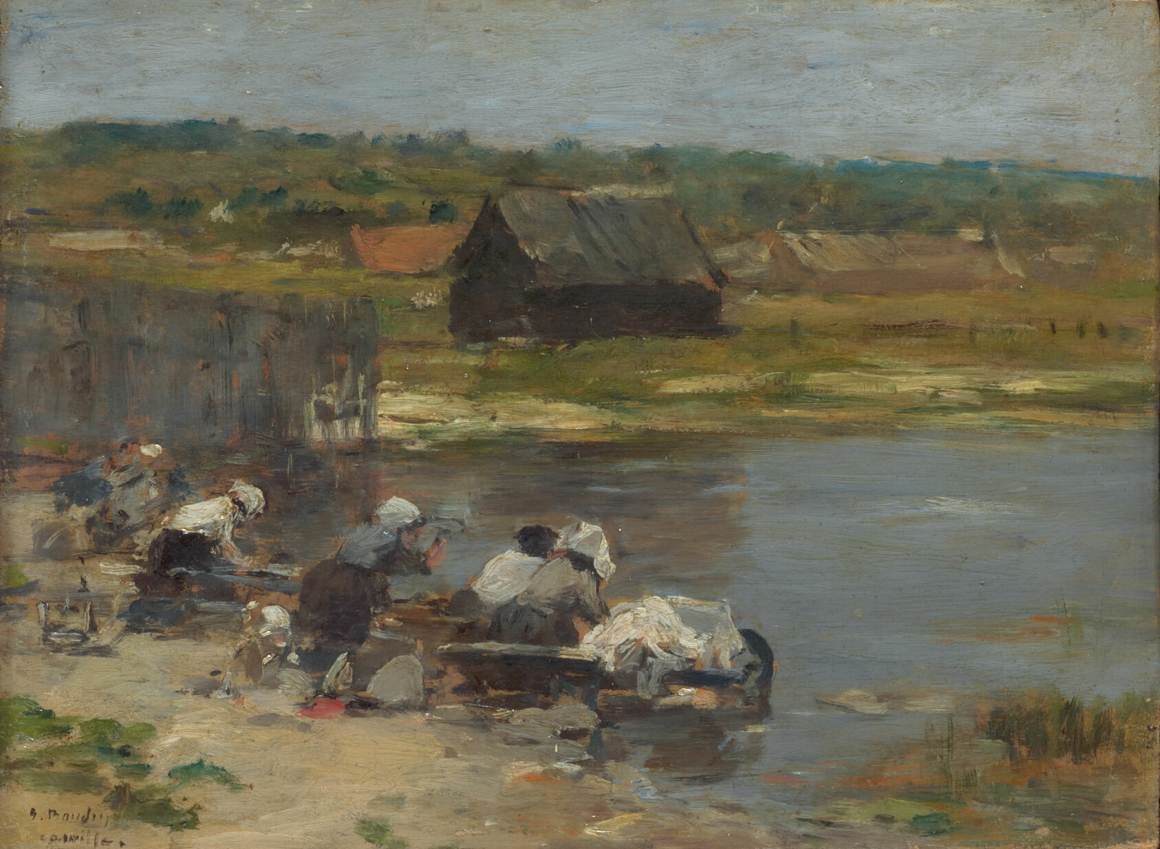 A work made of oil on panel.