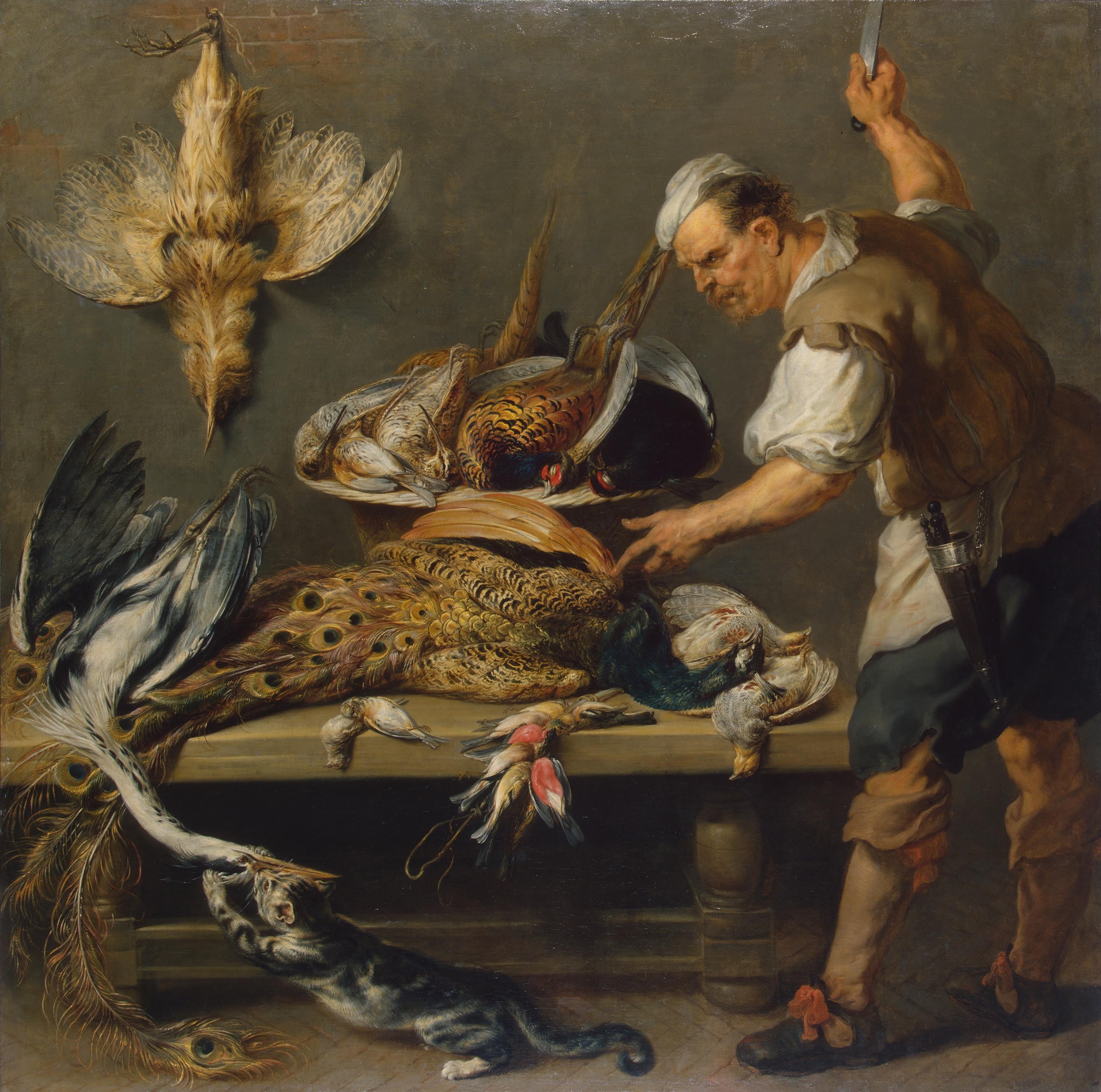 Cook at a Kitchen Table with Dead Game by Frans Snyders