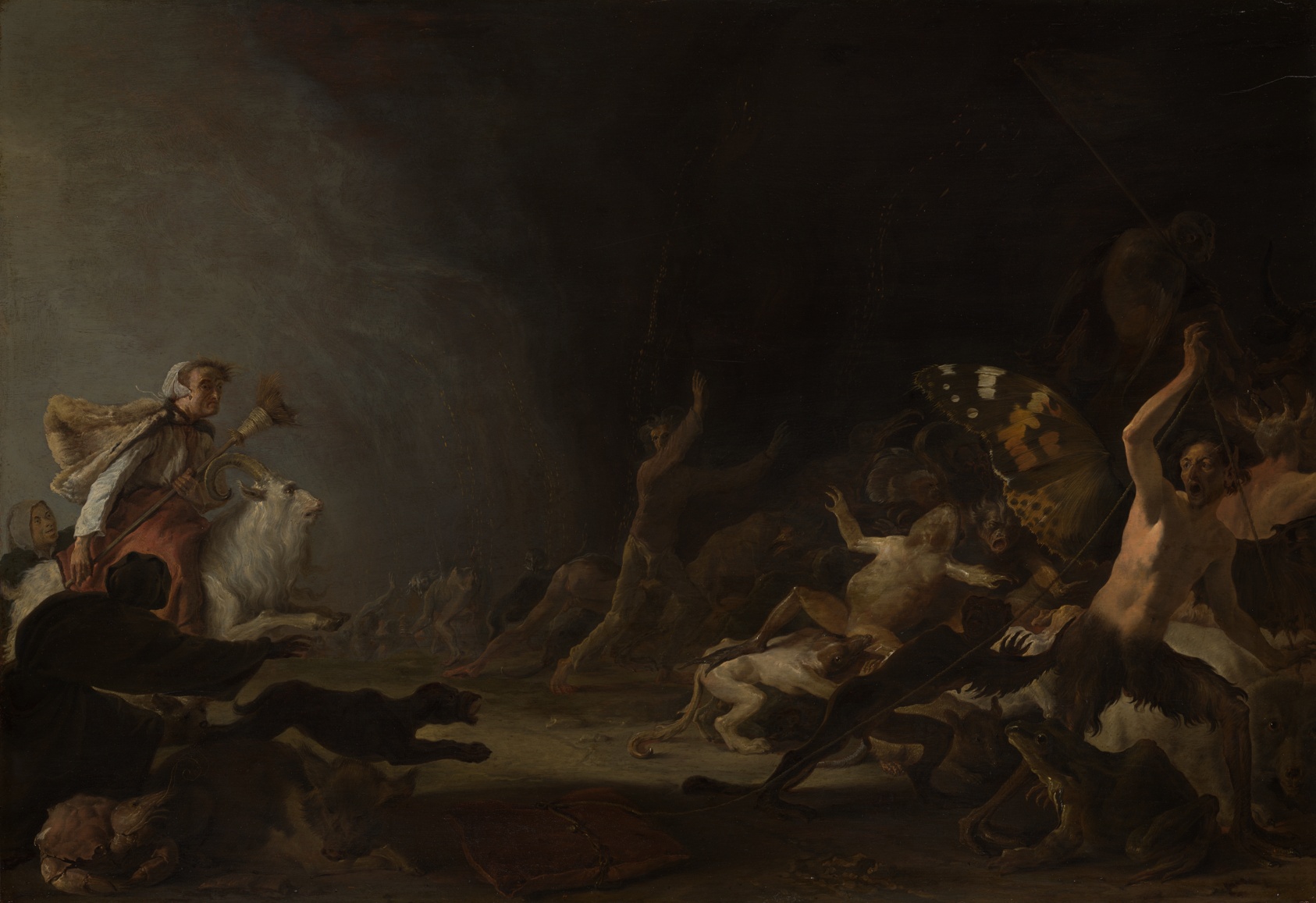 A work made of oil on panel.