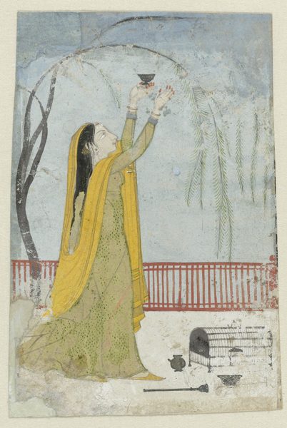 A Lady Luring a Bird by India
