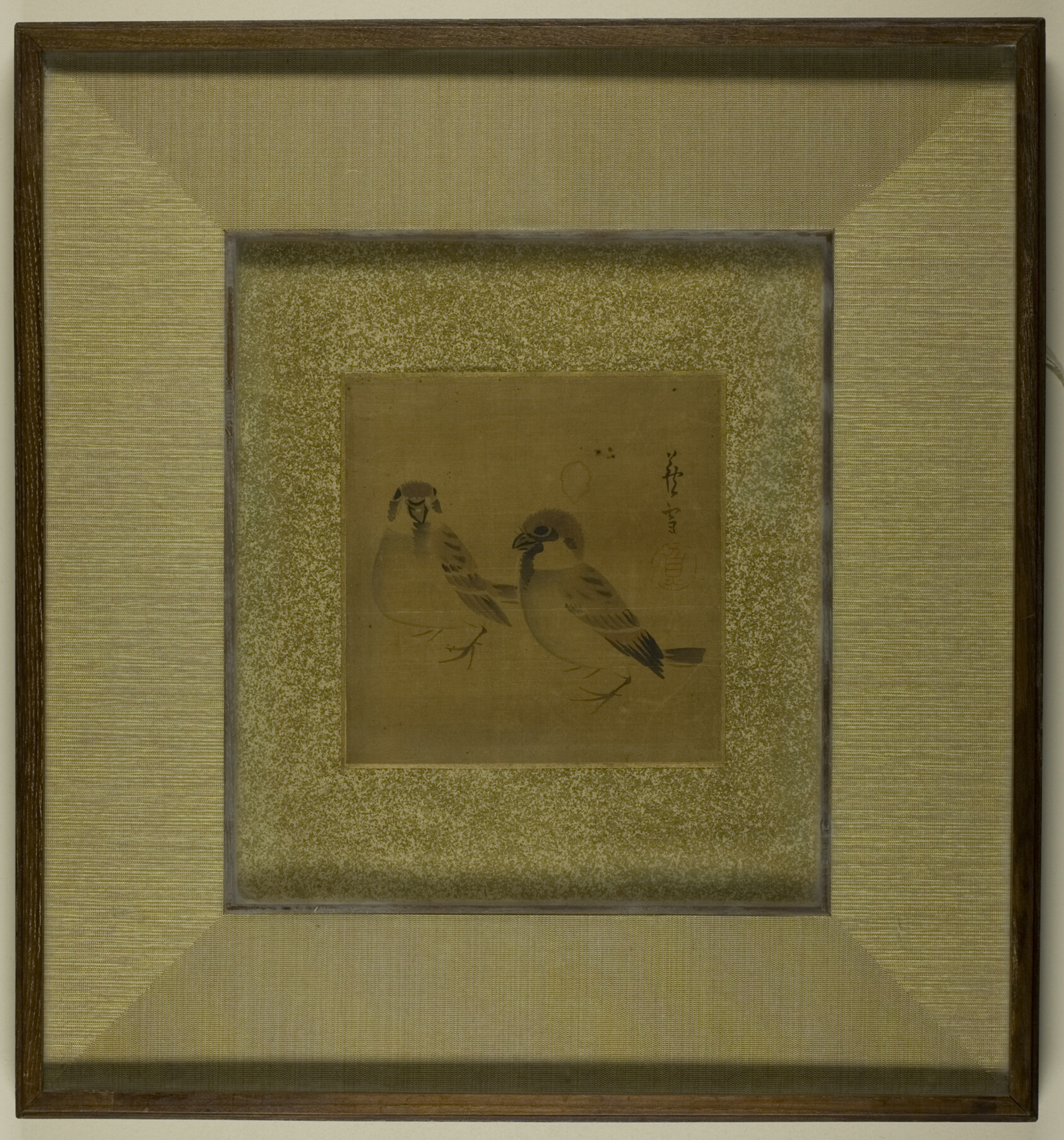 A work made of mounted painting; ink on paper.
