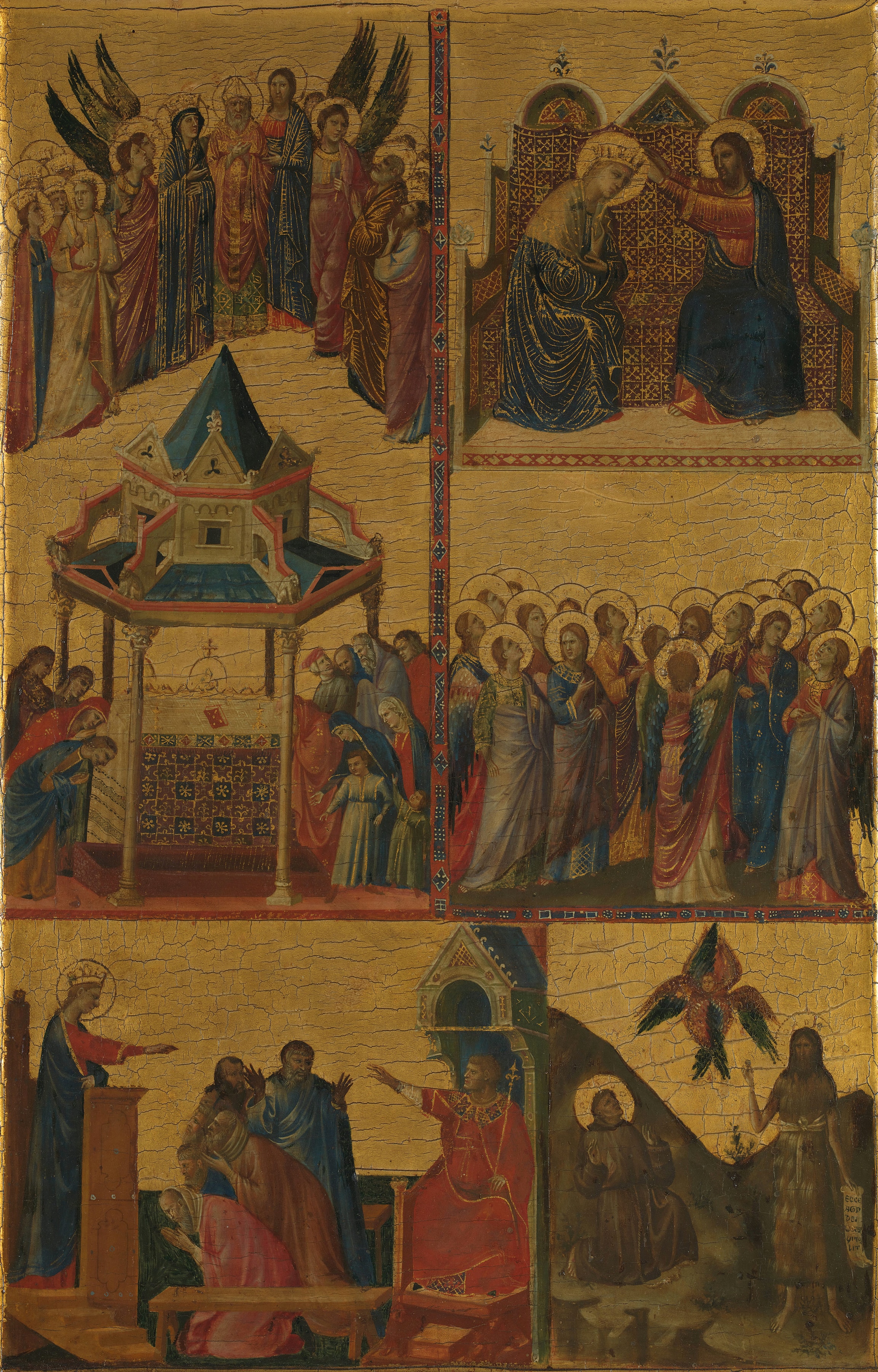 Scenes from the Lives of the Virgin, Saint John the Evangelist, Saint Catherine of Alexandria, Saint Francis and Saint John the Baptist by Giovanni da Rimini