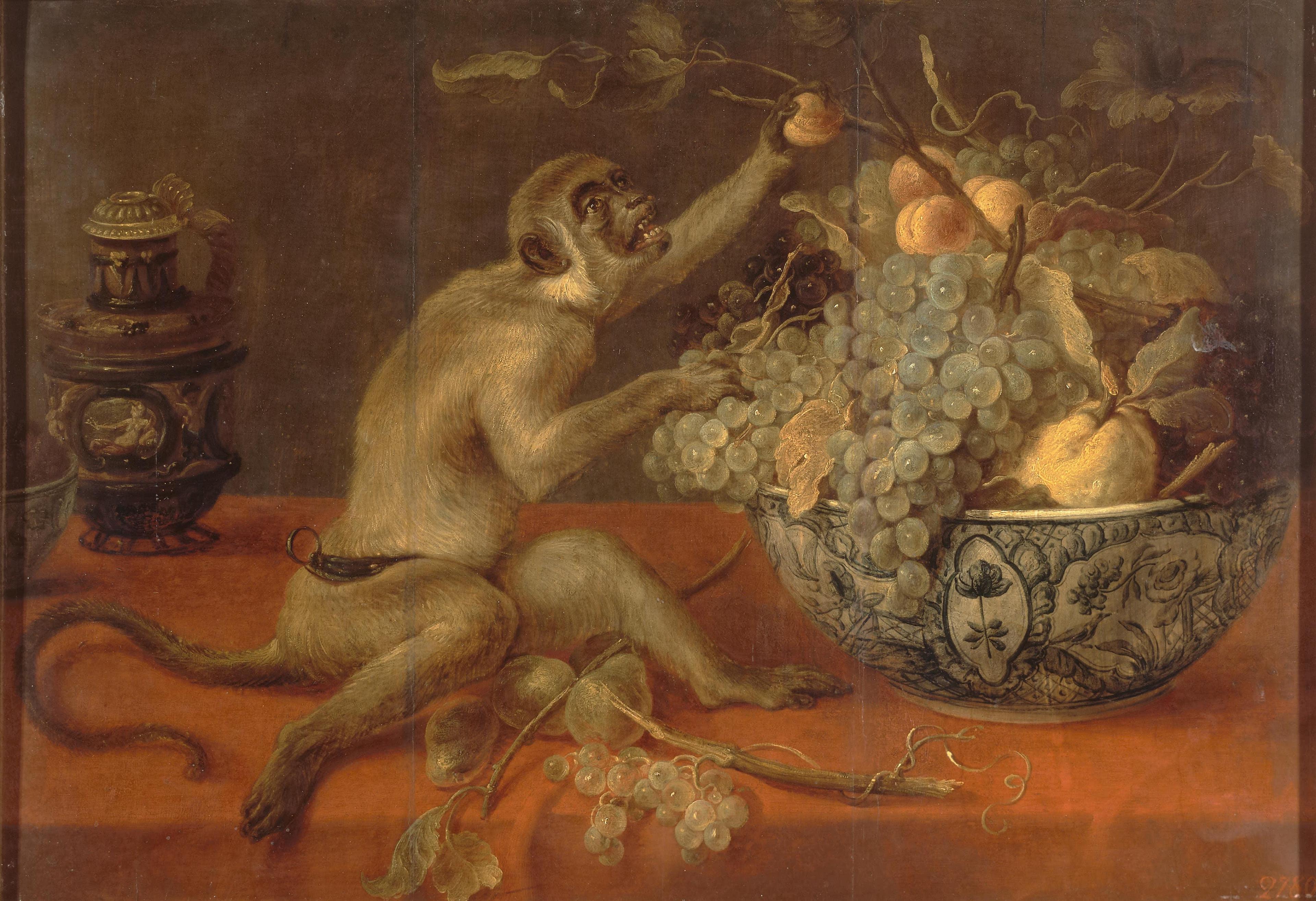 Still Life with a Monkey by Frans Snyders