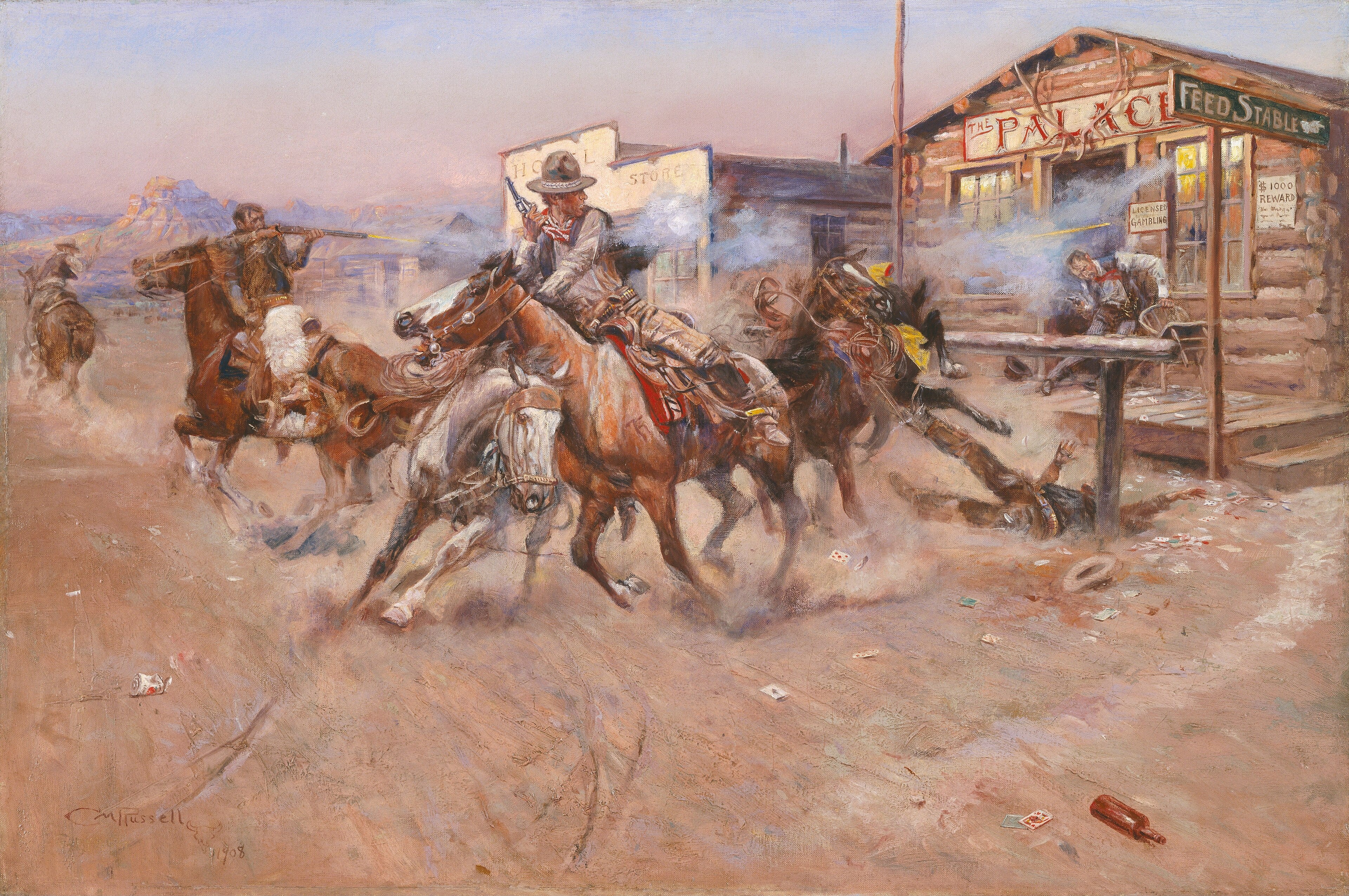 Smoke of a .45 by Charles Marion Russell