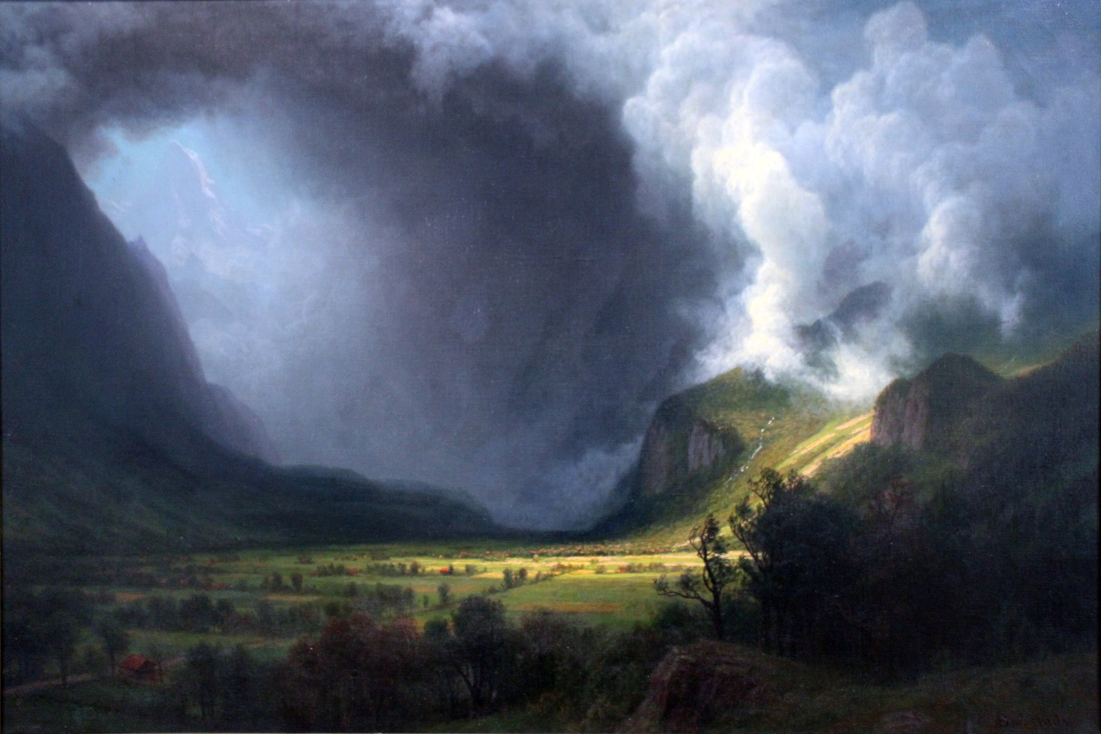 Gathering Storm in the Valley by Albert Bierstadt
