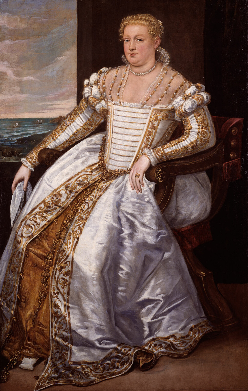 A work made of oil on canvas.