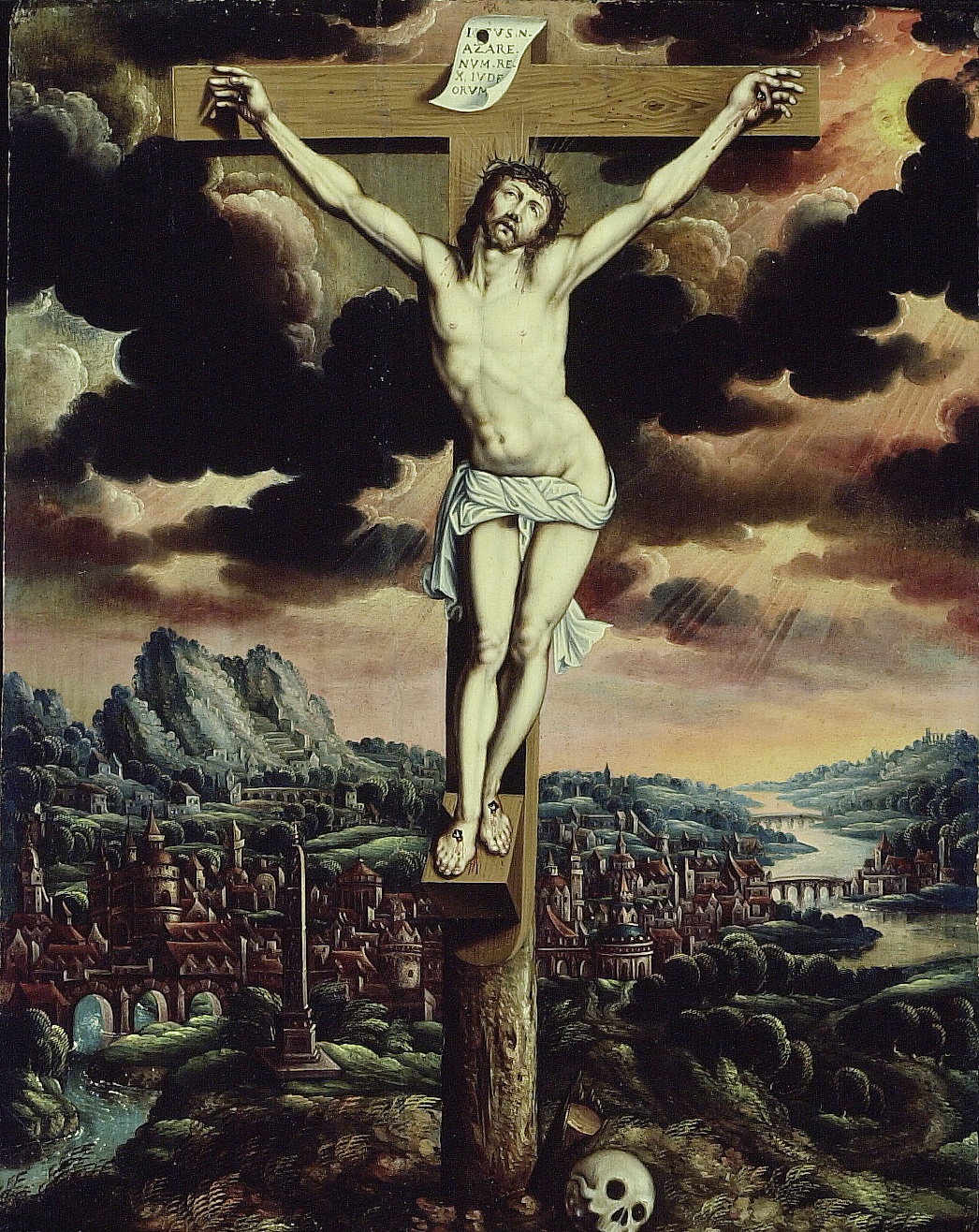 A work made of oil on panel.
