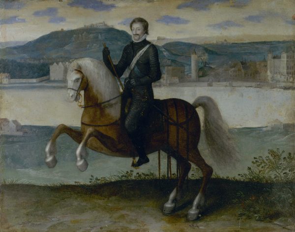 Portrait d'Henri IV, roi de France, à cheval devant Paris by Anonymous Unknown author