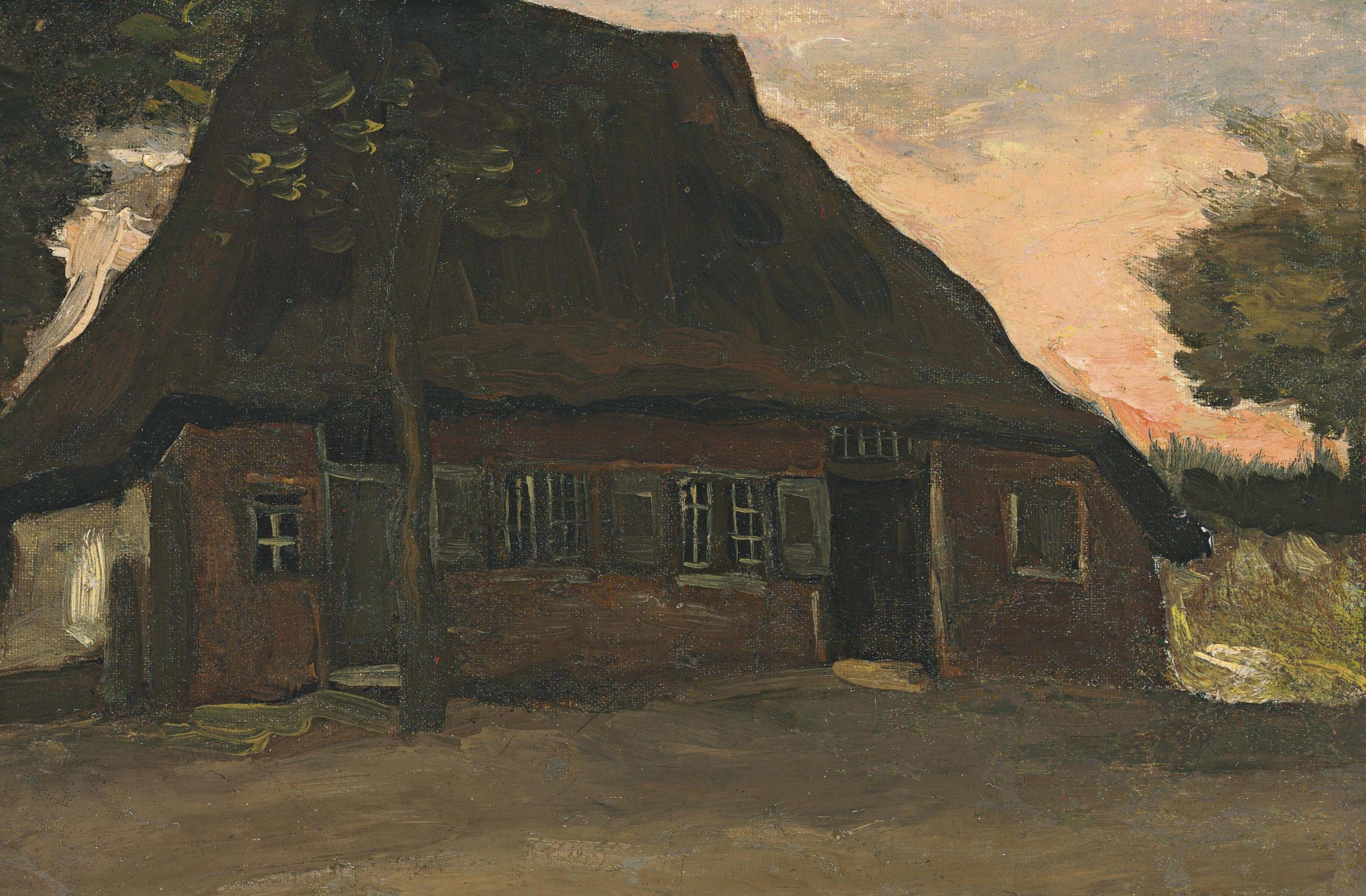Cottage with Trees, 1885-06, by Vincent van Gogh