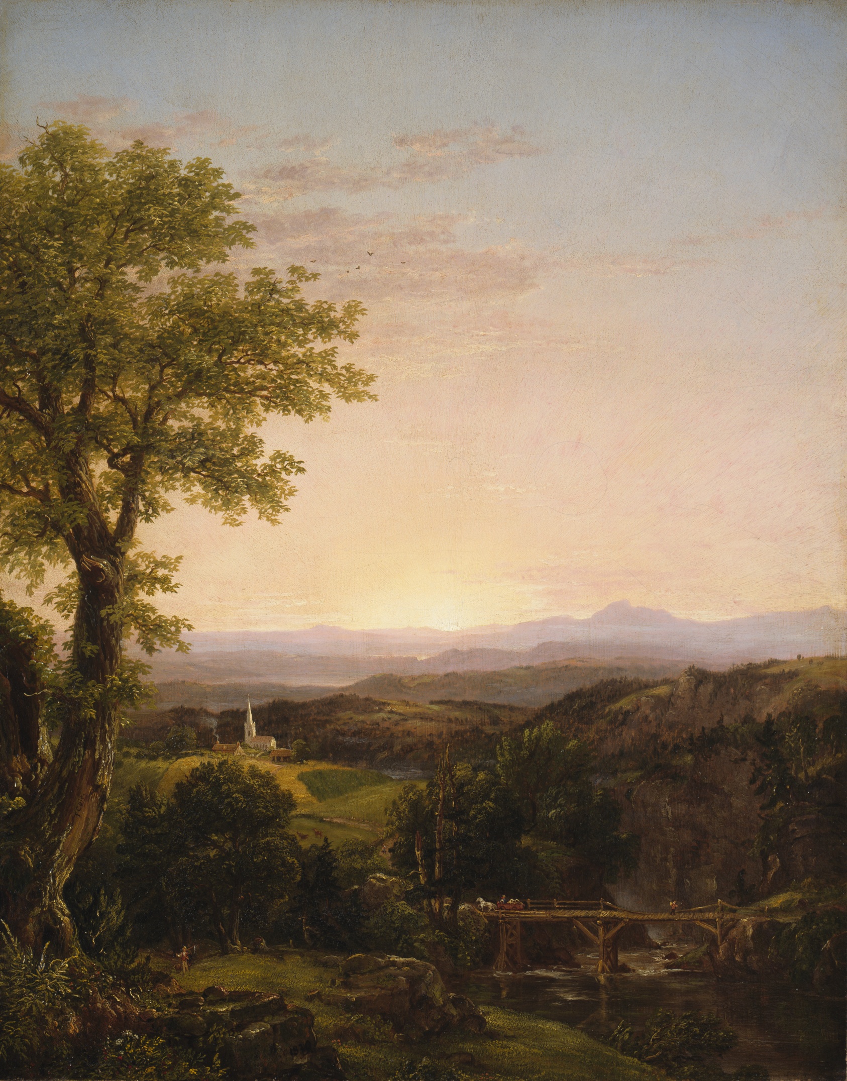 A work made of oil on canvas.
