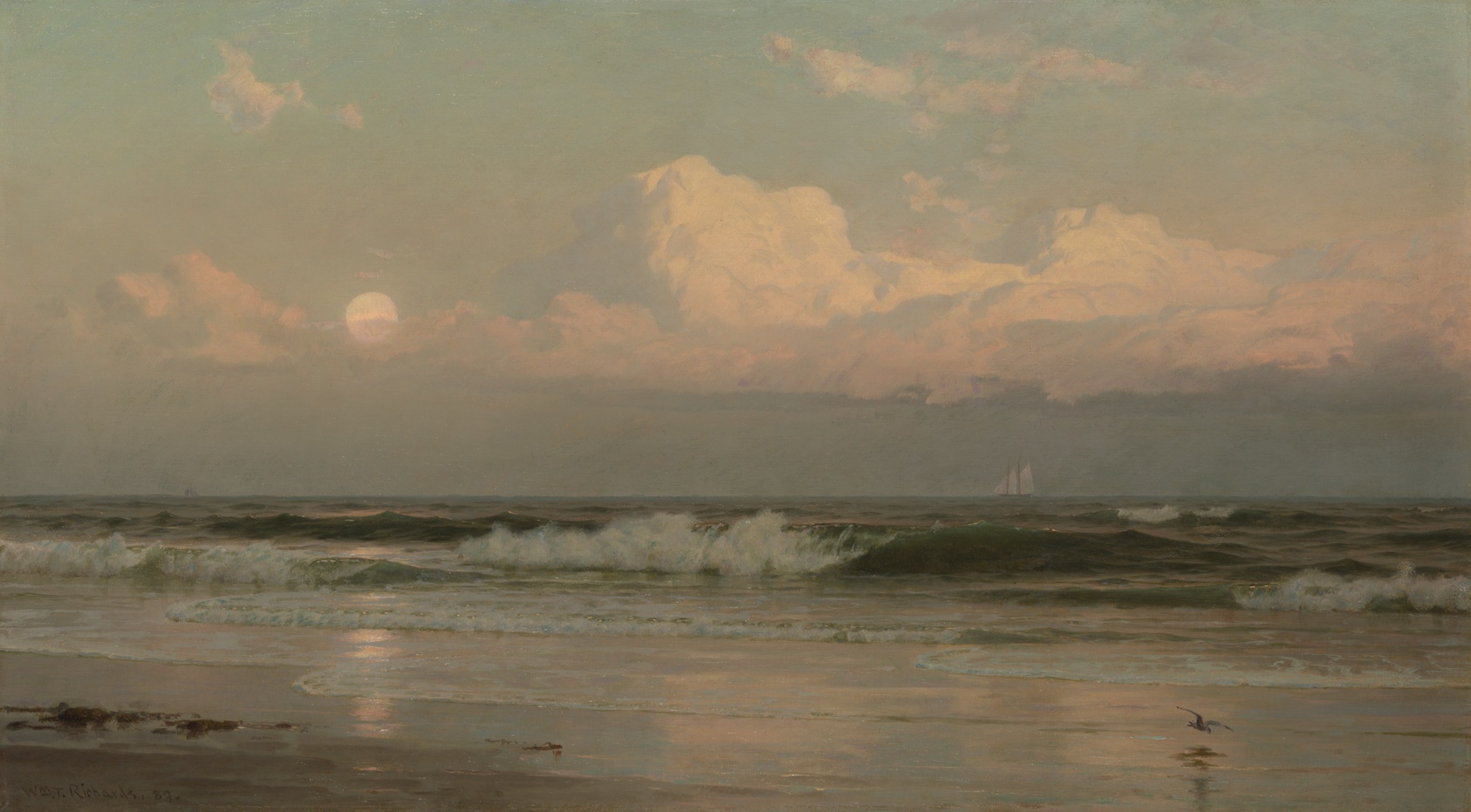 A work made of oil on canvas.