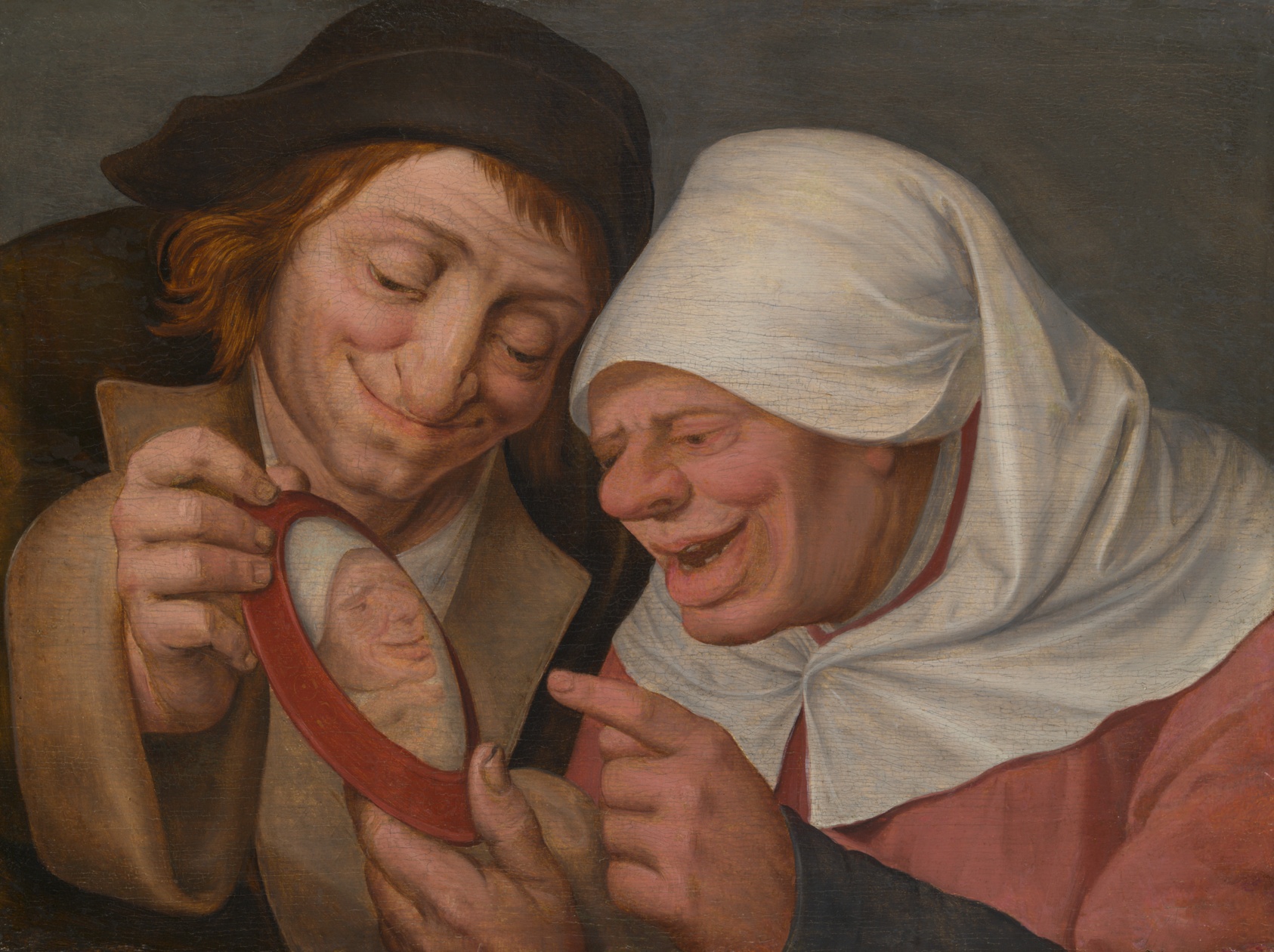 A work made of oil on panel.