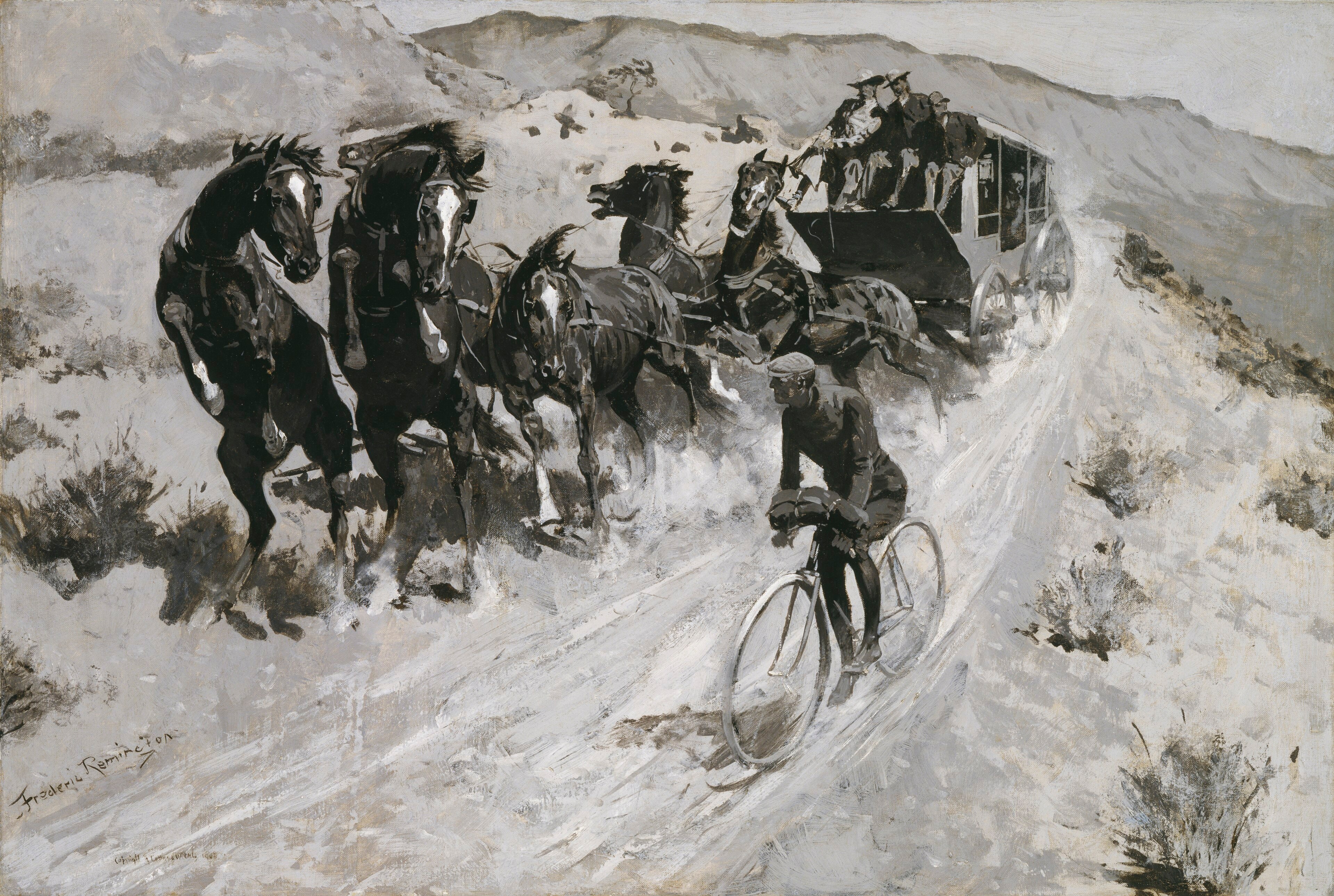 The Right of the Road, 1900, by Frederic S. Remington by Frederic Remington