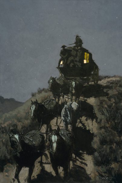 The Old Stage-Coach of the Plains, 1901, by Frederic S. Remington by Frederic Remington
