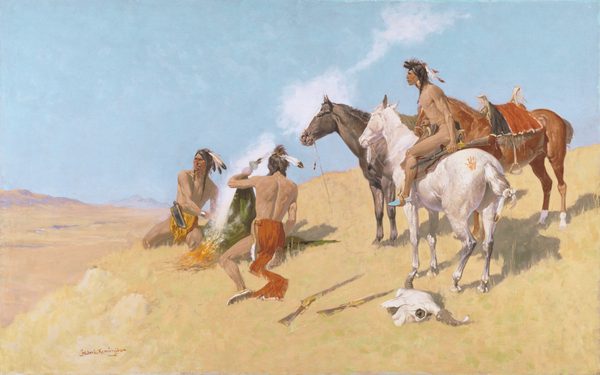 The Smoke Signal, 1905, by Frederic S. Remington by Frederic Remington