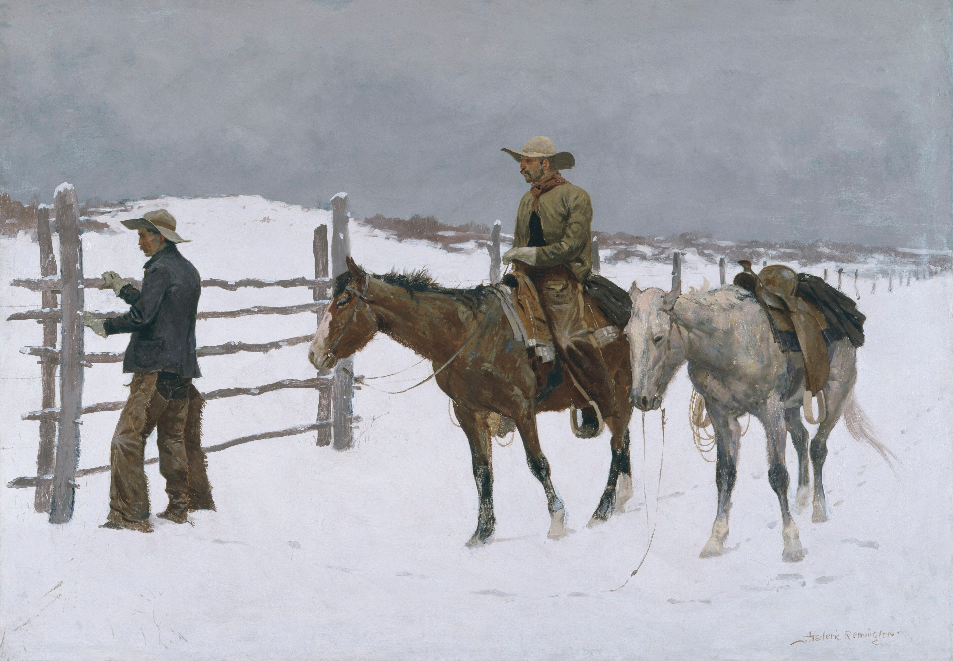 The Fall of the Cowboy, 1895, by Frederic S. Remington by Frederic Remington