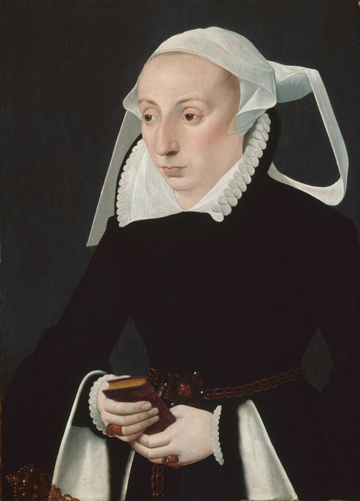 A work made of oil on panel.