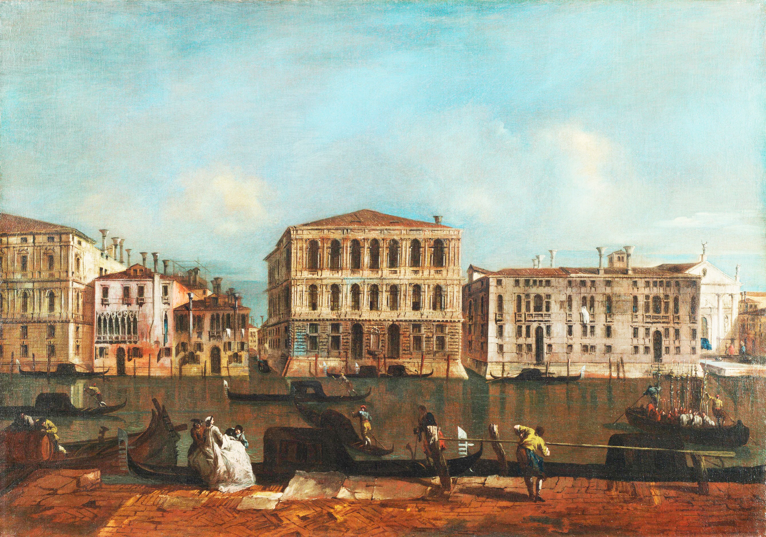 Venice: The Grand Canal with Palazzo Pesaro by Francesco Guardi