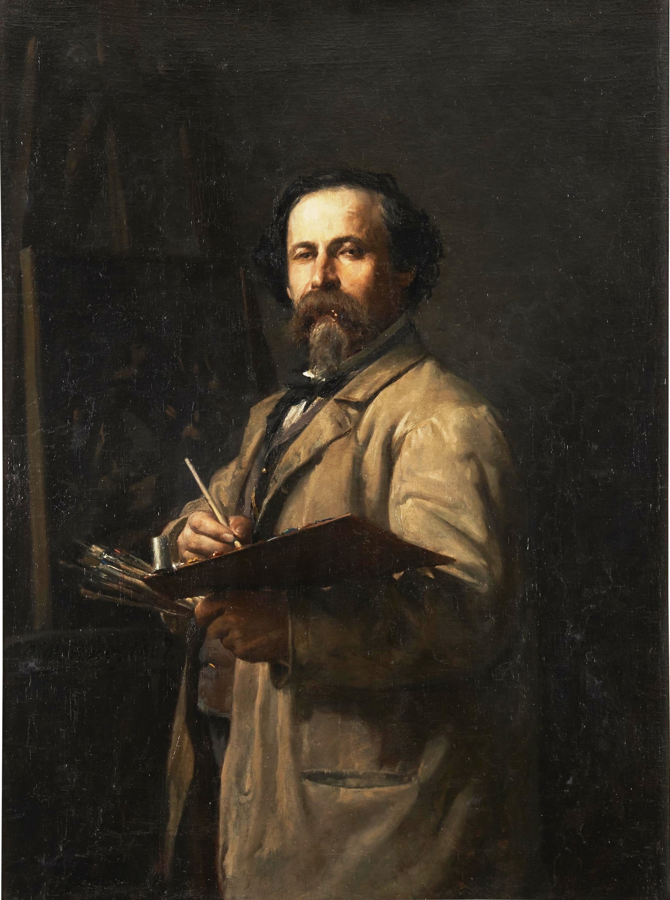 El pintor Francisco Martínez Yago by Salvador Martínez Cubells