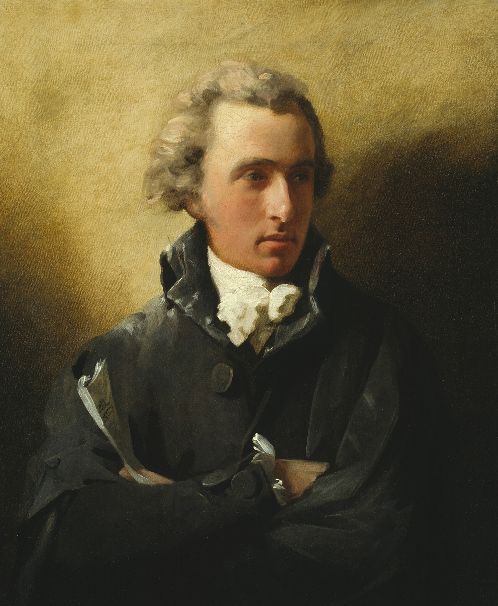 A work made of oil on canvas.
