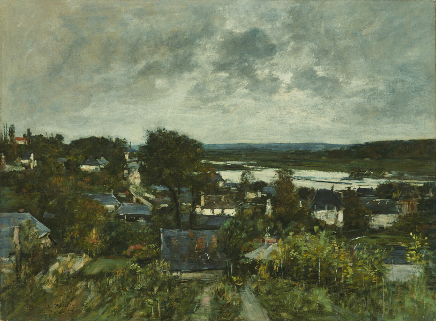 A work made of oil on canvas.