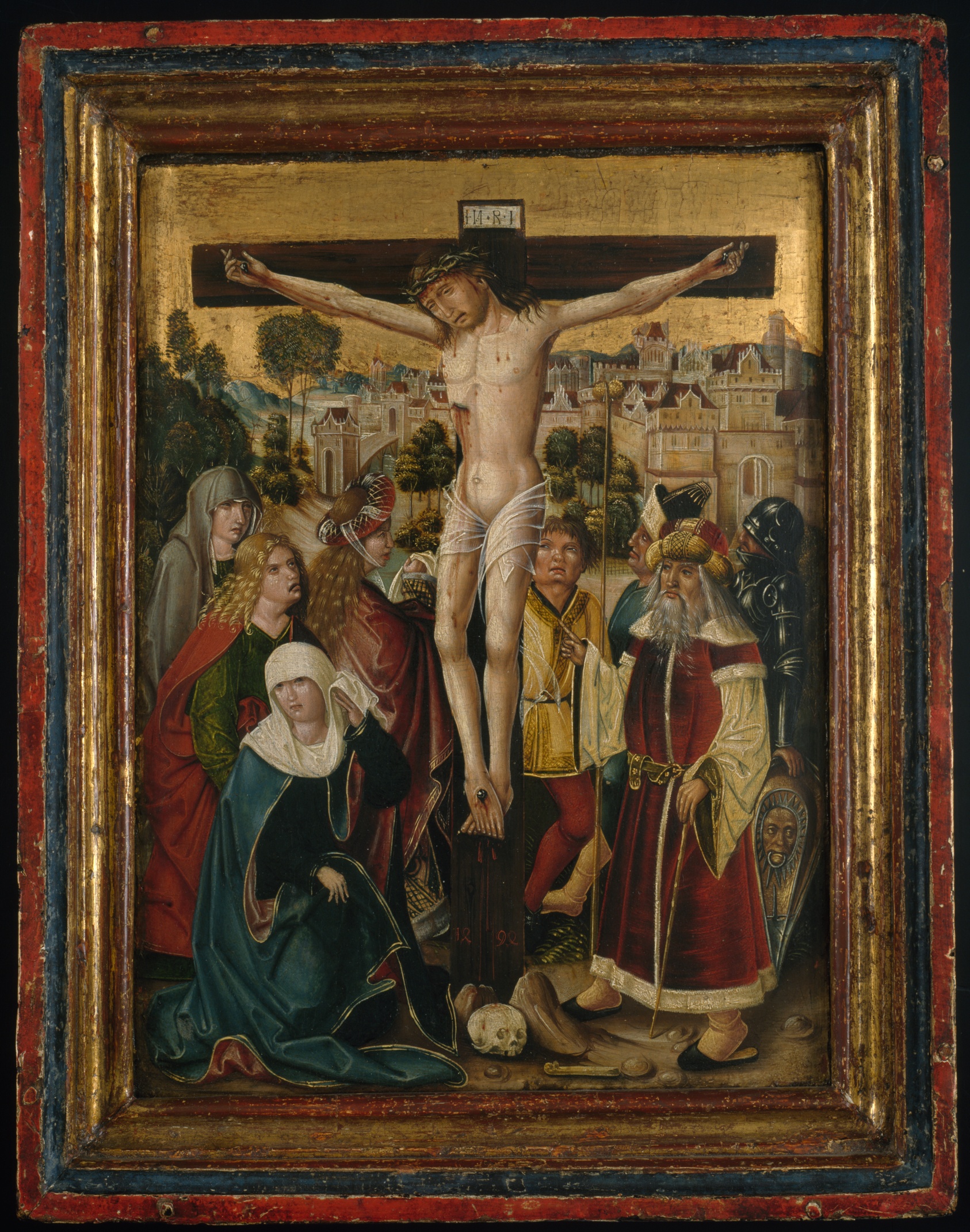 A work made of oil on panel.