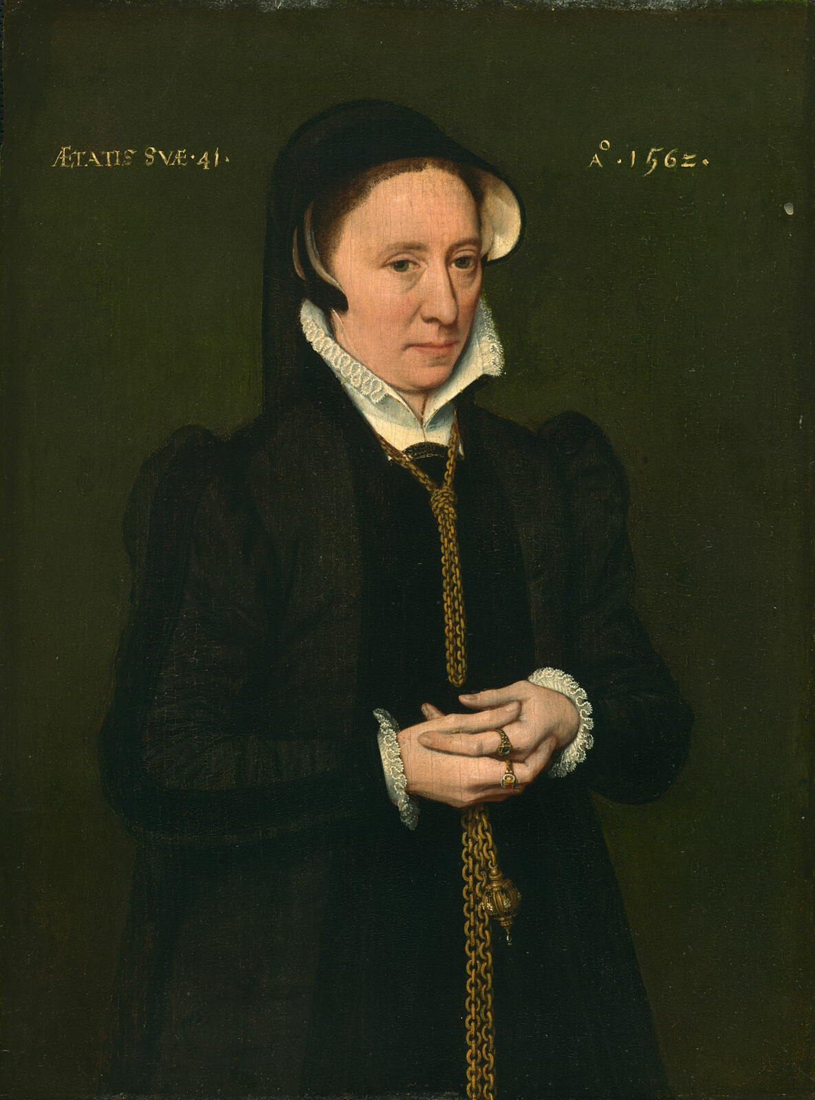 A work made of oil on panel.