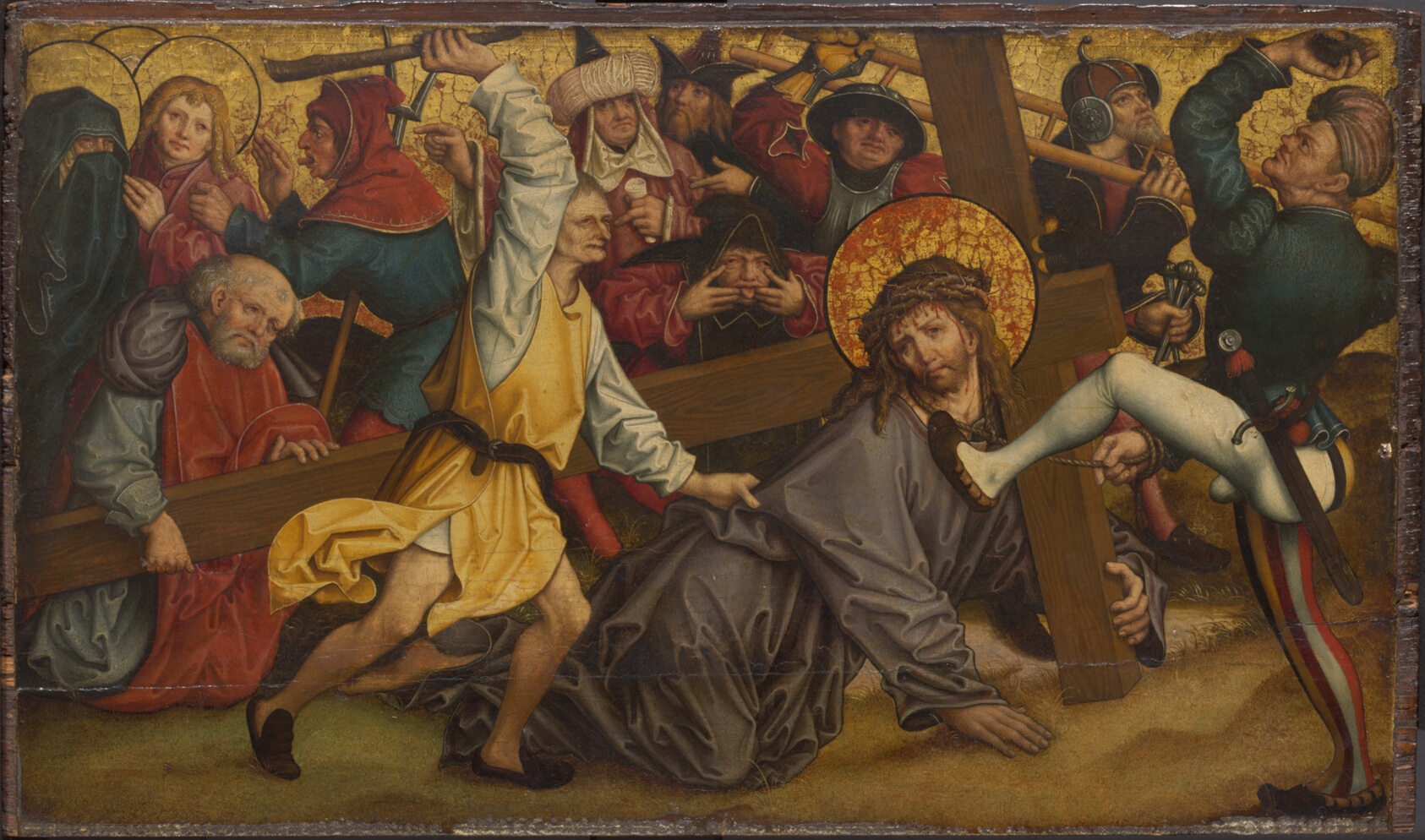 A work made of oil on panel.