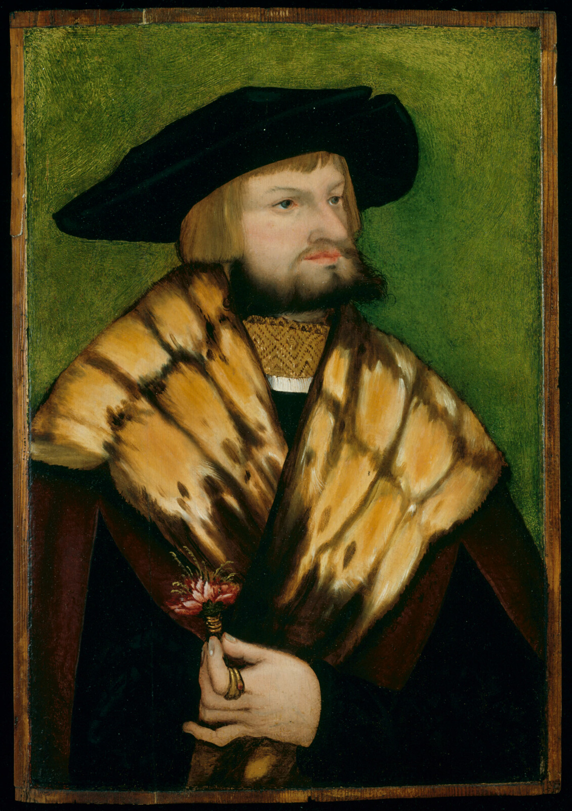 A work made of oil on panel.