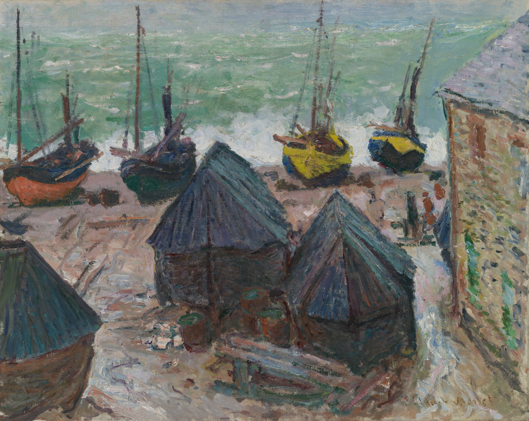 A work made of oil on canvas.