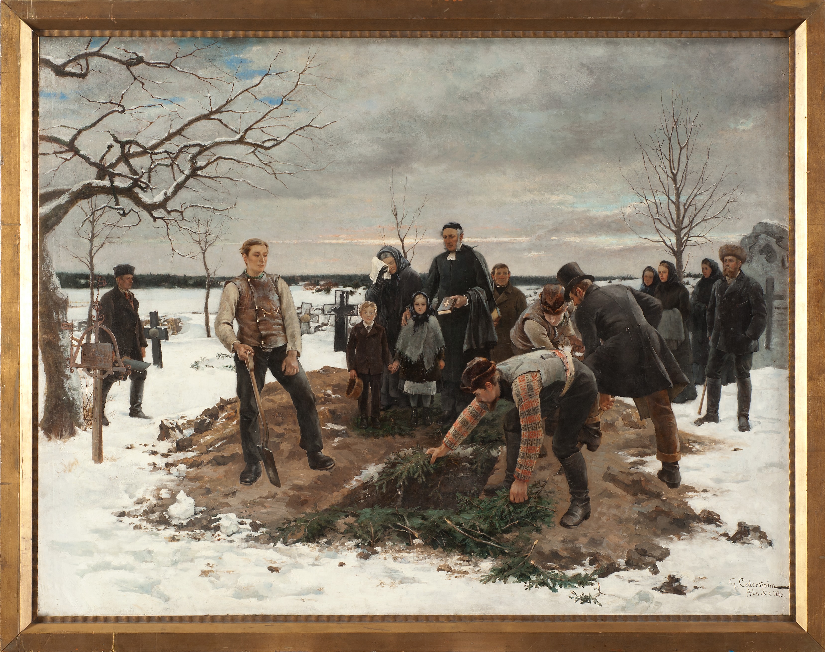 A Funeral in Alsike by Gustaf Cederström