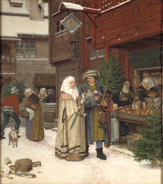 The Christmas Fair by Georg von Rosen