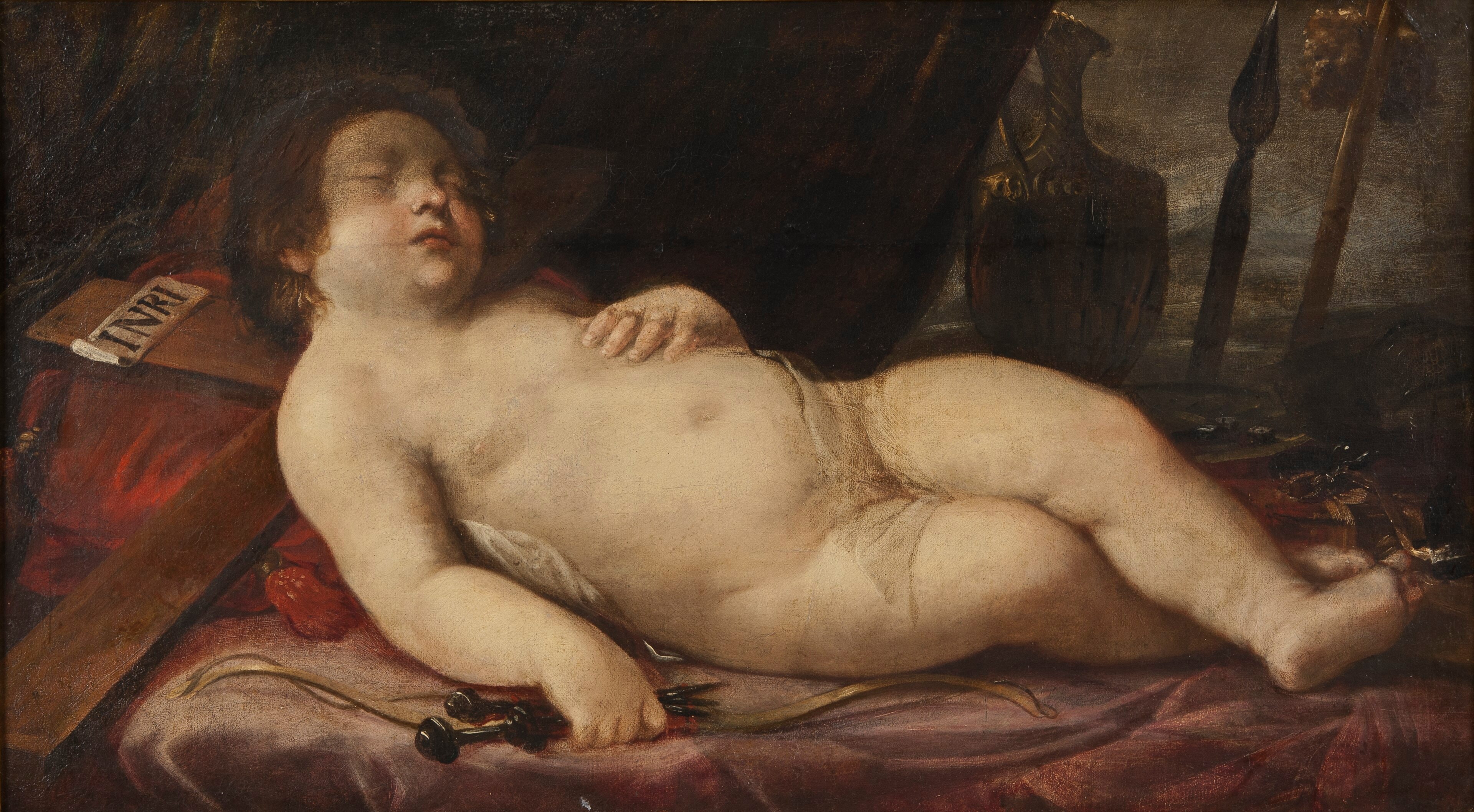 The Christ Child Sleeping on the Cross by Guido Reni